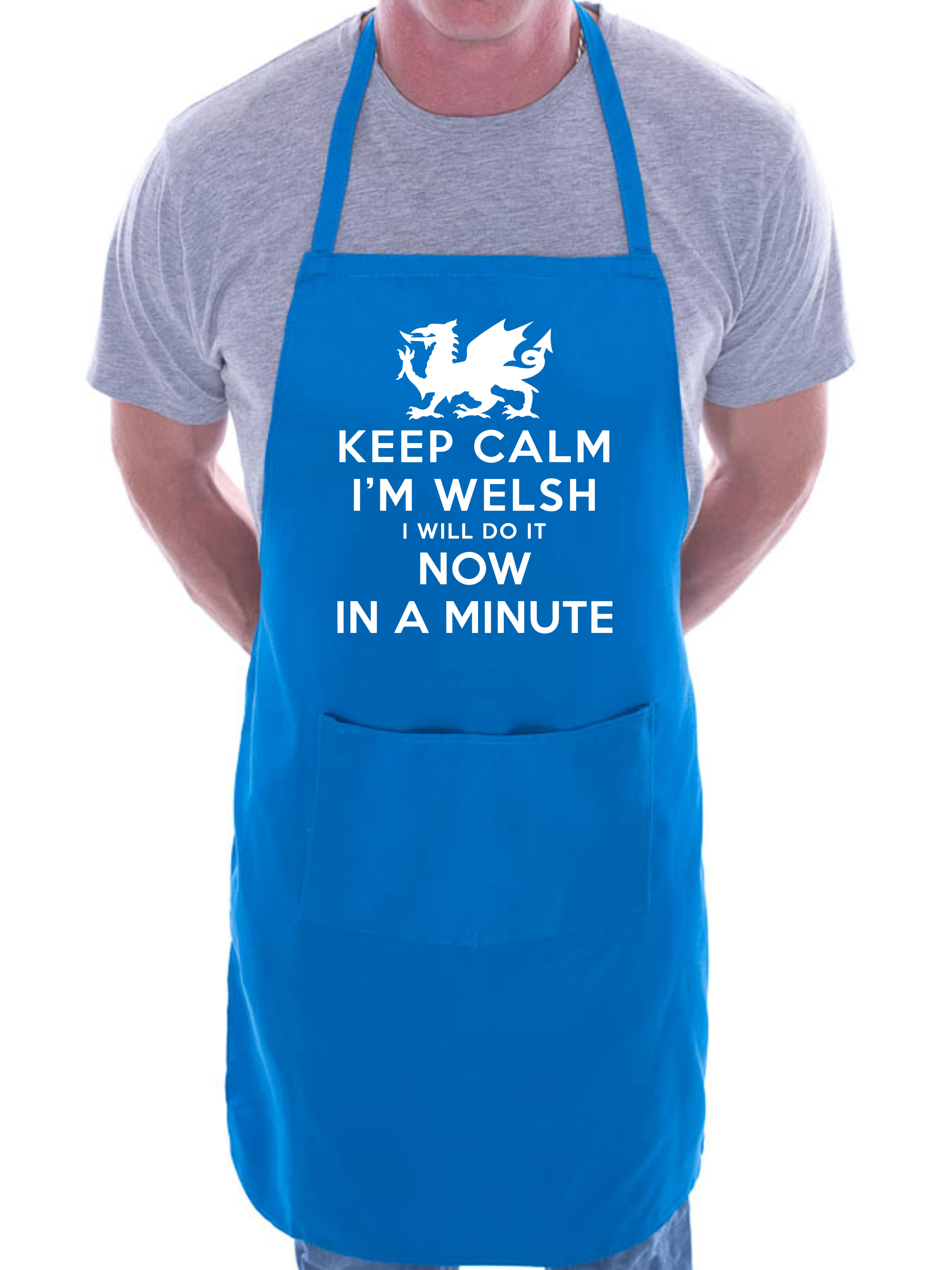 Keep Calm I'm Welsh Cymru lustiges Geburtstagsgeschenk BBQ Neuheit Kochen BBQ Schürze  - Bild 6 von 8