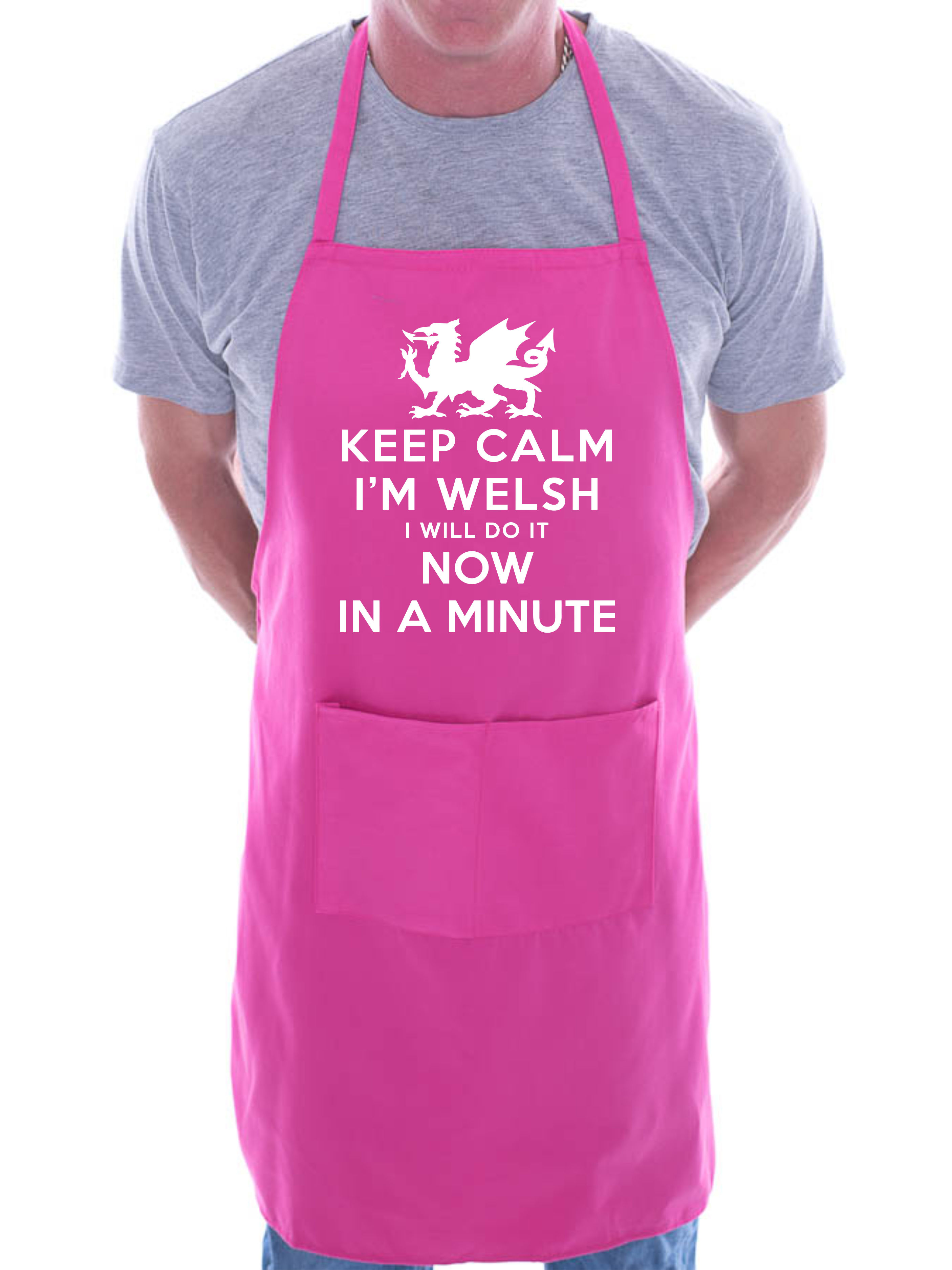 Keep Calm I'm Welsh Cymru lustiges Geburtstagsgeschenk BBQ Neuheit Kochen BBQ Schürze  - Bild 7 von 8