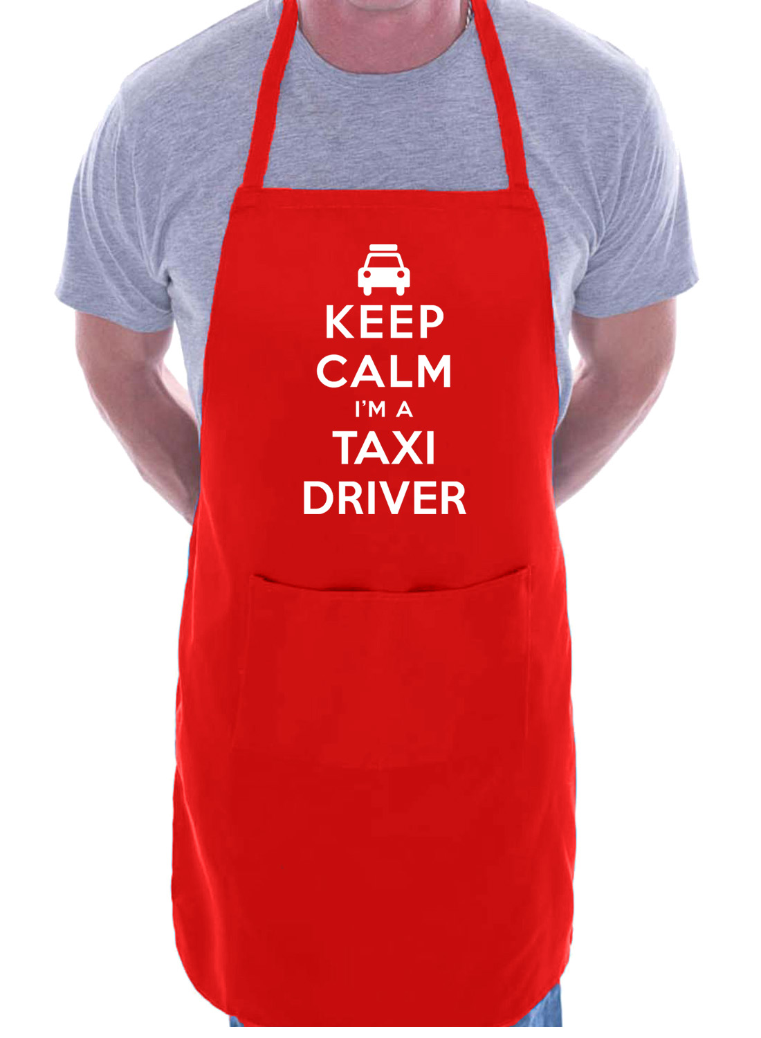 Keep Calm I'm A Taxi Driver Funny Gift Novelty Cooking  BBQ Apron  - Picture 4 of 4