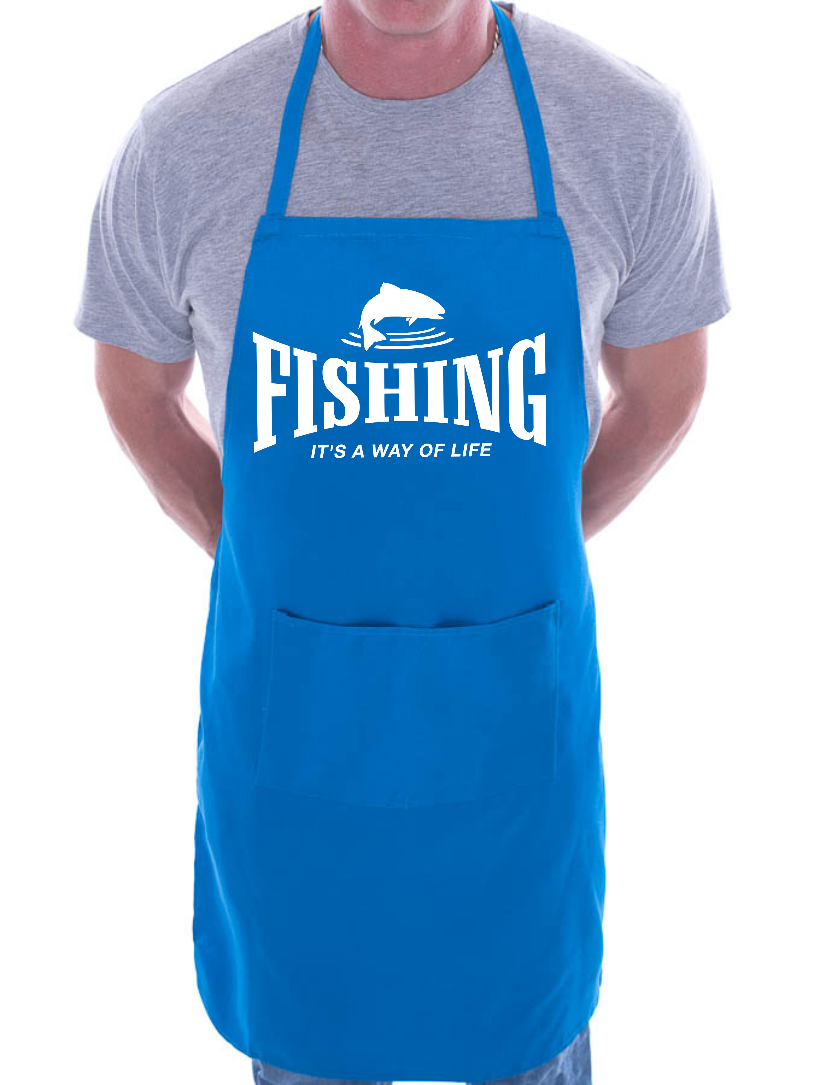 Fishing it’s a Way Of Life Angler Fisherman Funny Gift Novelty Cooking Apron - Picture 3 of 8