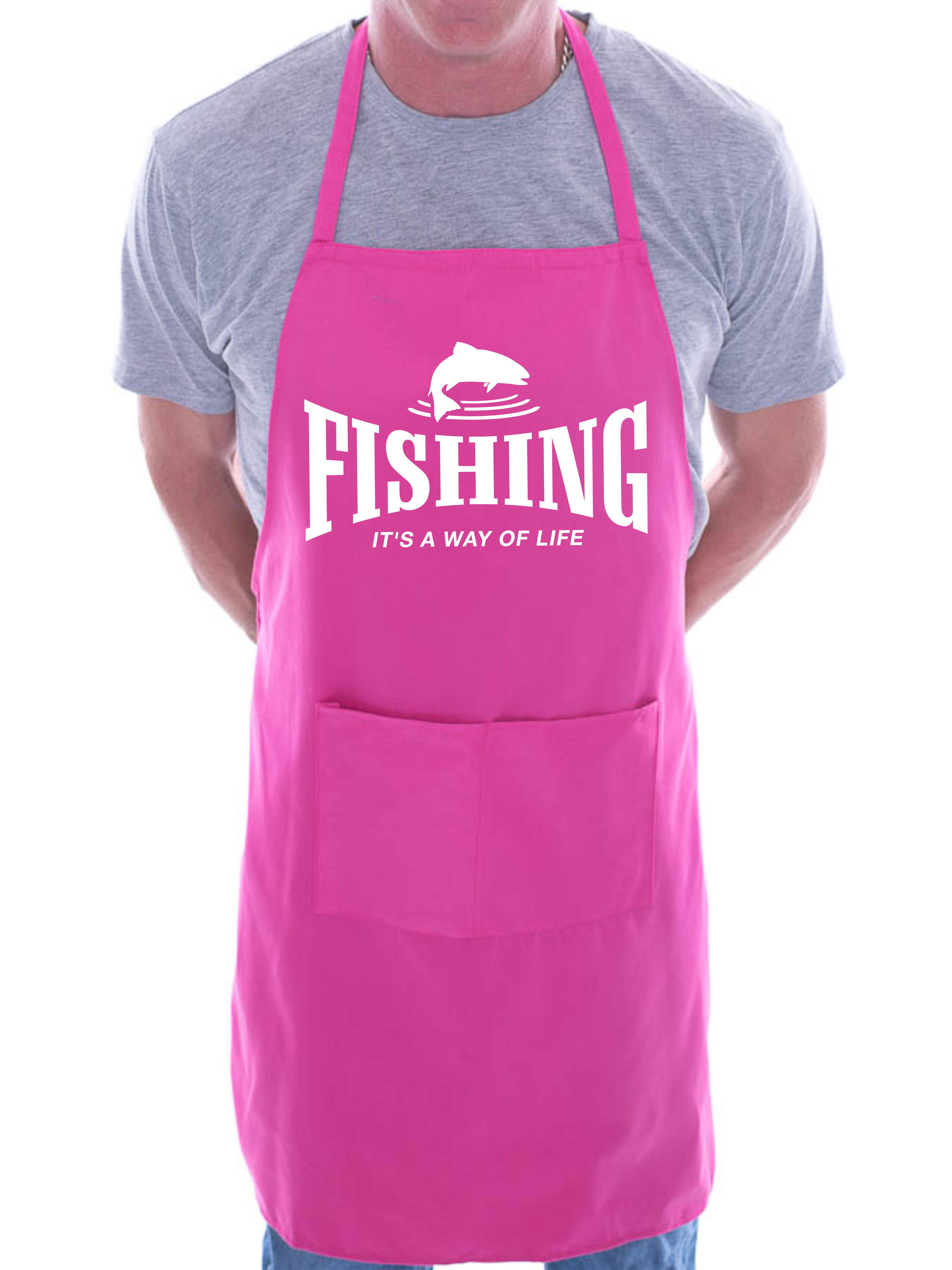 Fishing it’s a Way Of Life Angler Fisherman Funny Gift Novelty Cooking Apron - Picture 4 of 8