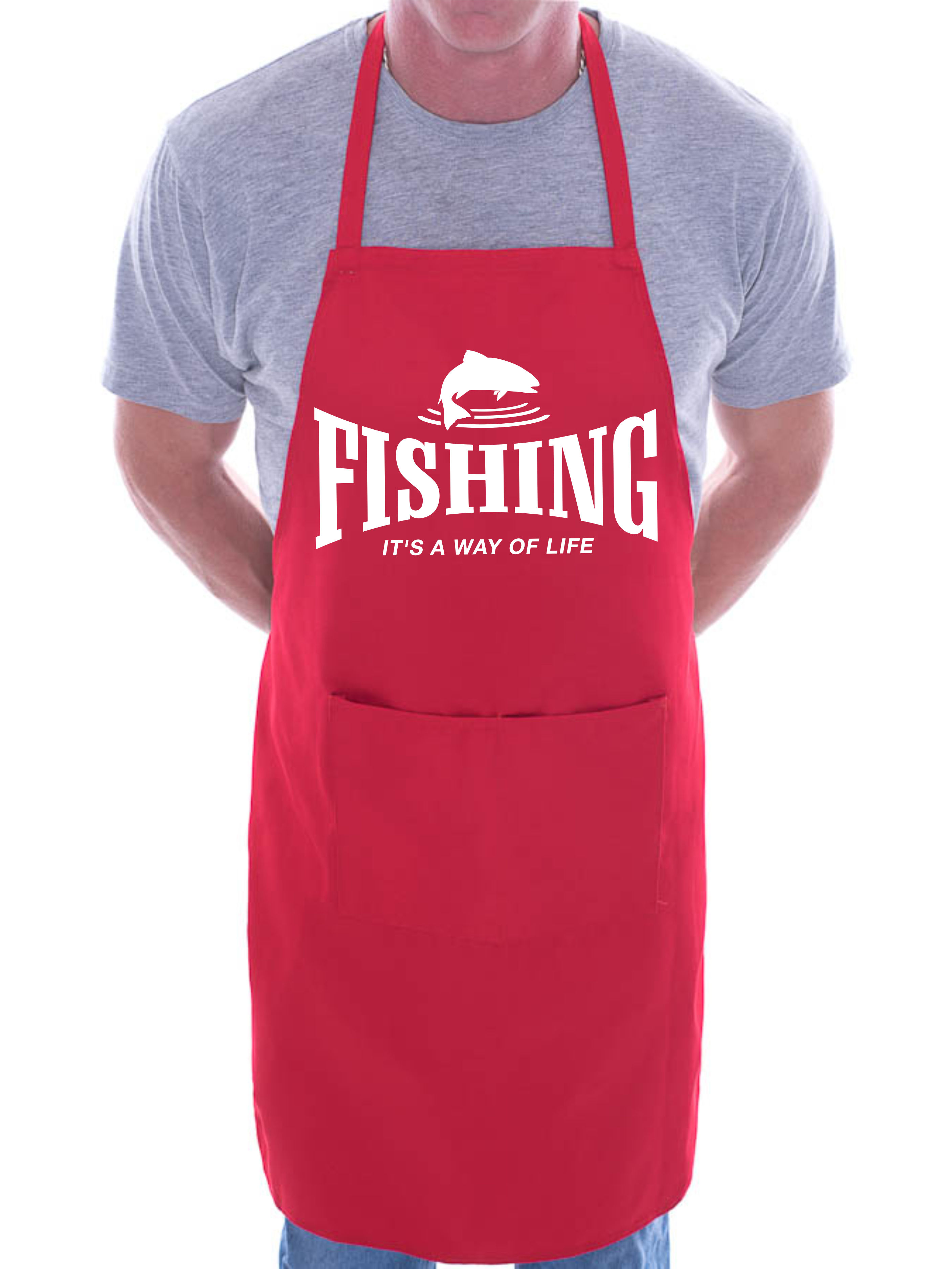 Fishing it’s a Way Of Life Angler Fisherman Funny Gift Novelty Cooking Apron - Picture 5 of 8