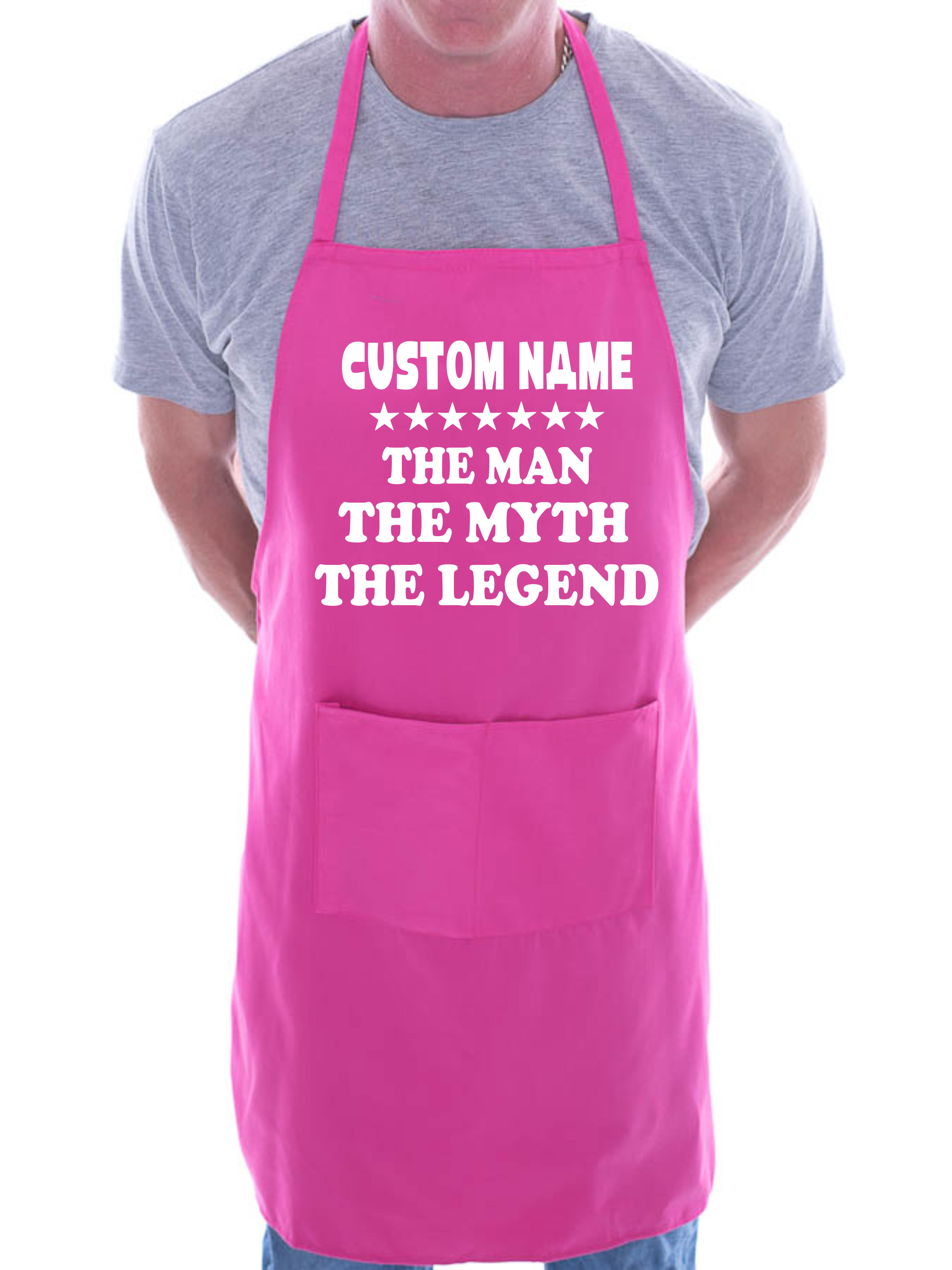 Personaliza Este Delantal El Hombre El Mito Divertido Nombre Personalizado Aquí Regalo de Cumpleaños - Imagen 7 de 8