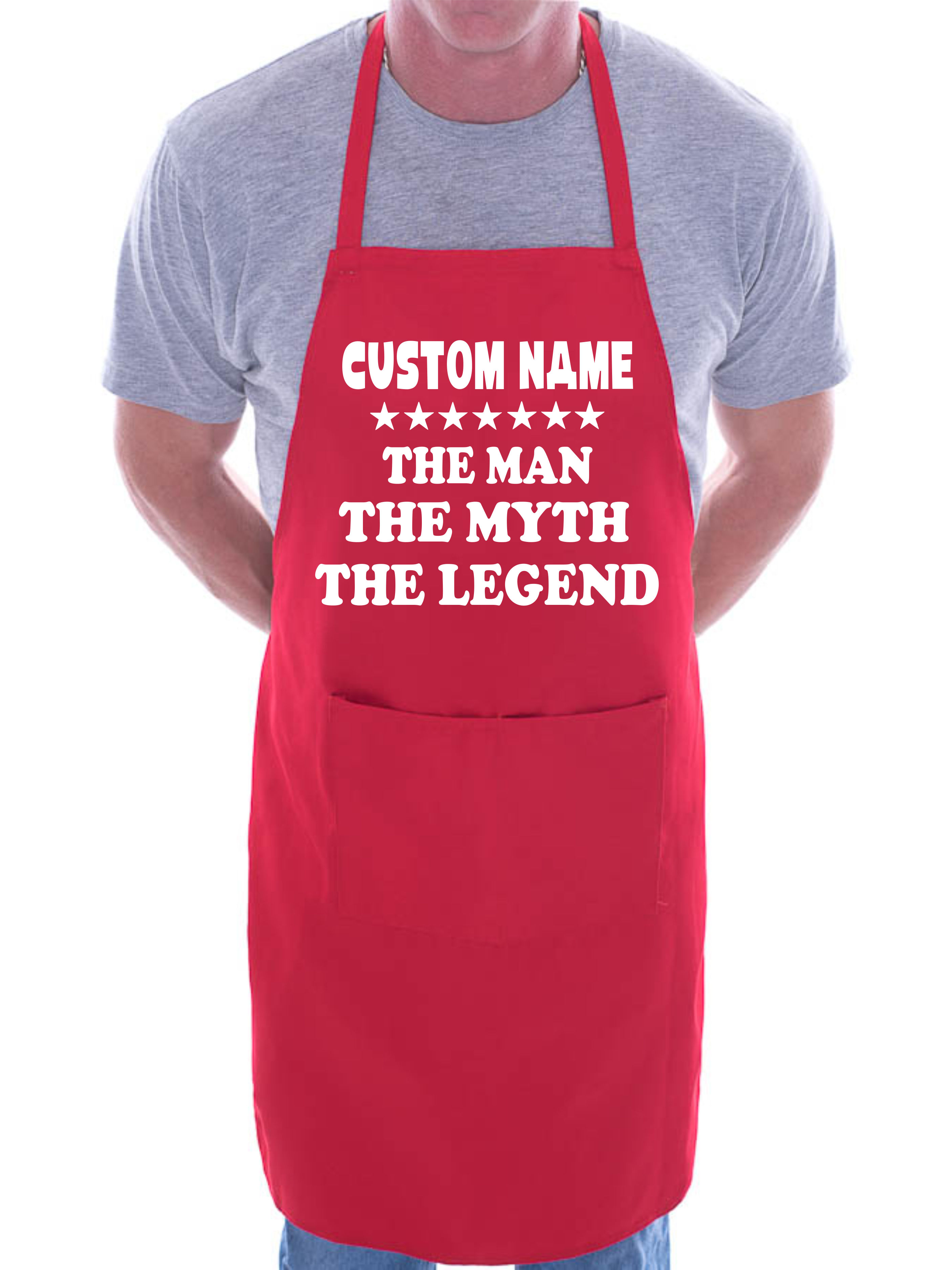 Personaliza Este Delantal El Hombre El Mito Divertido Nombre Personalizado Aquí Regalo de Cumpleaños - Imagen 8 de 8