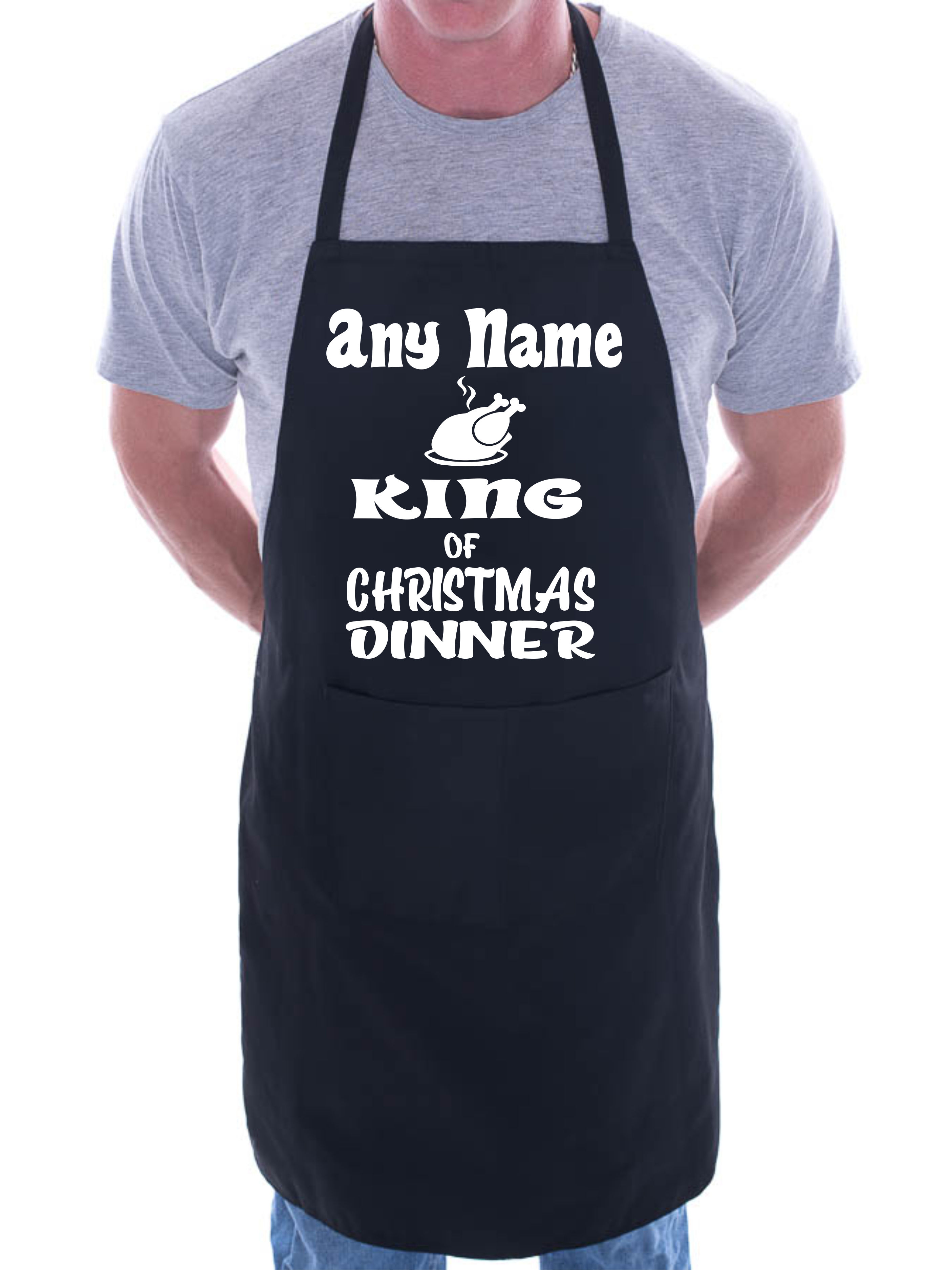 Any Name King Of Christmas Schürze Any Name Weihnachtsgeschenk Erwachsene Personalisiert BBQ - Bild 2 von 8