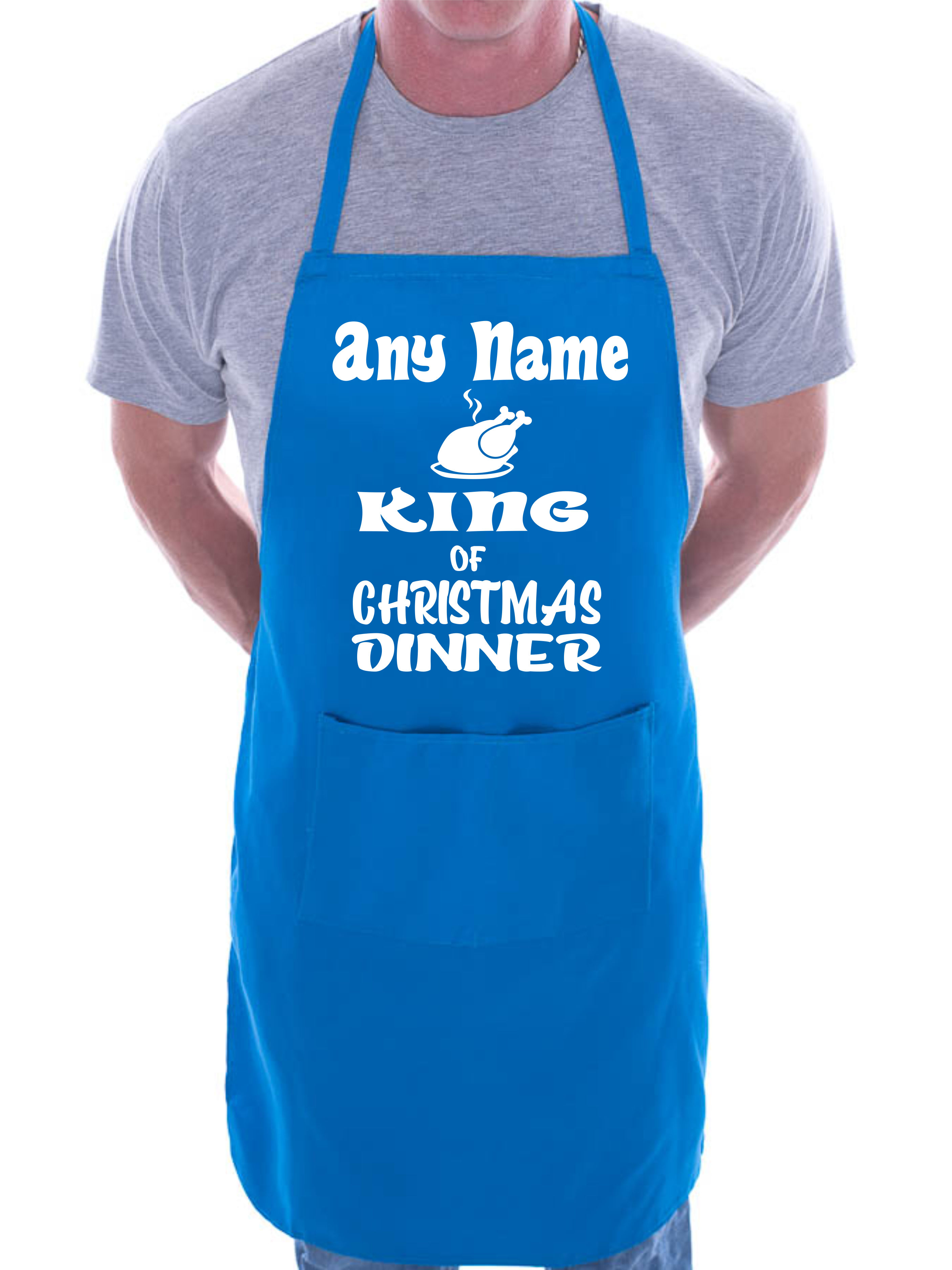 Any Name King Of Christmas Schürze Any Name Weihnachtsgeschenk Erwachsene Personalisiert BBQ - Bild 6 von 8