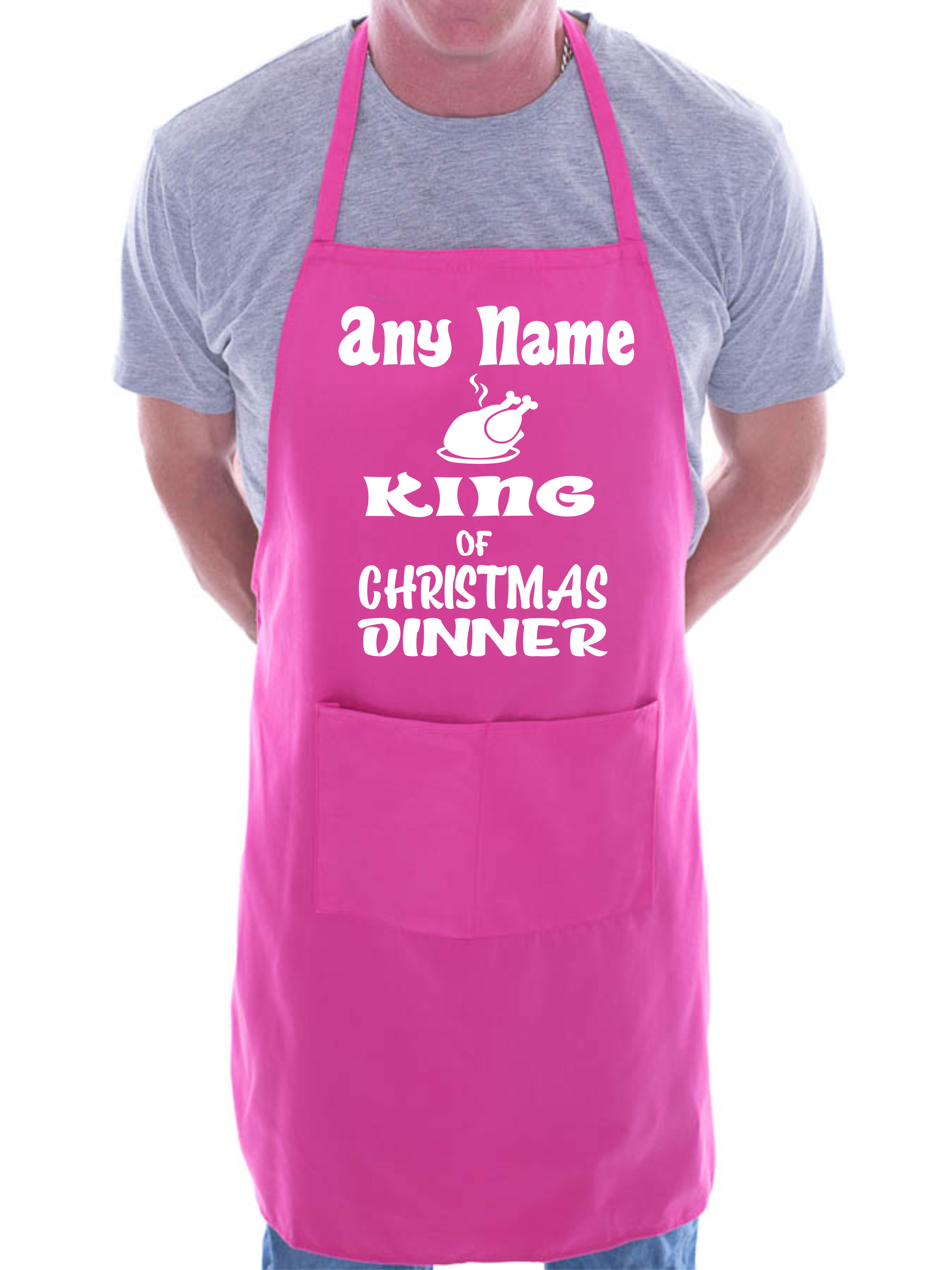 Any Name King Of Christmas Schürze Any Name Weihnachtsgeschenk Erwachsene Personalisiert BBQ - Bild 7 von 8
