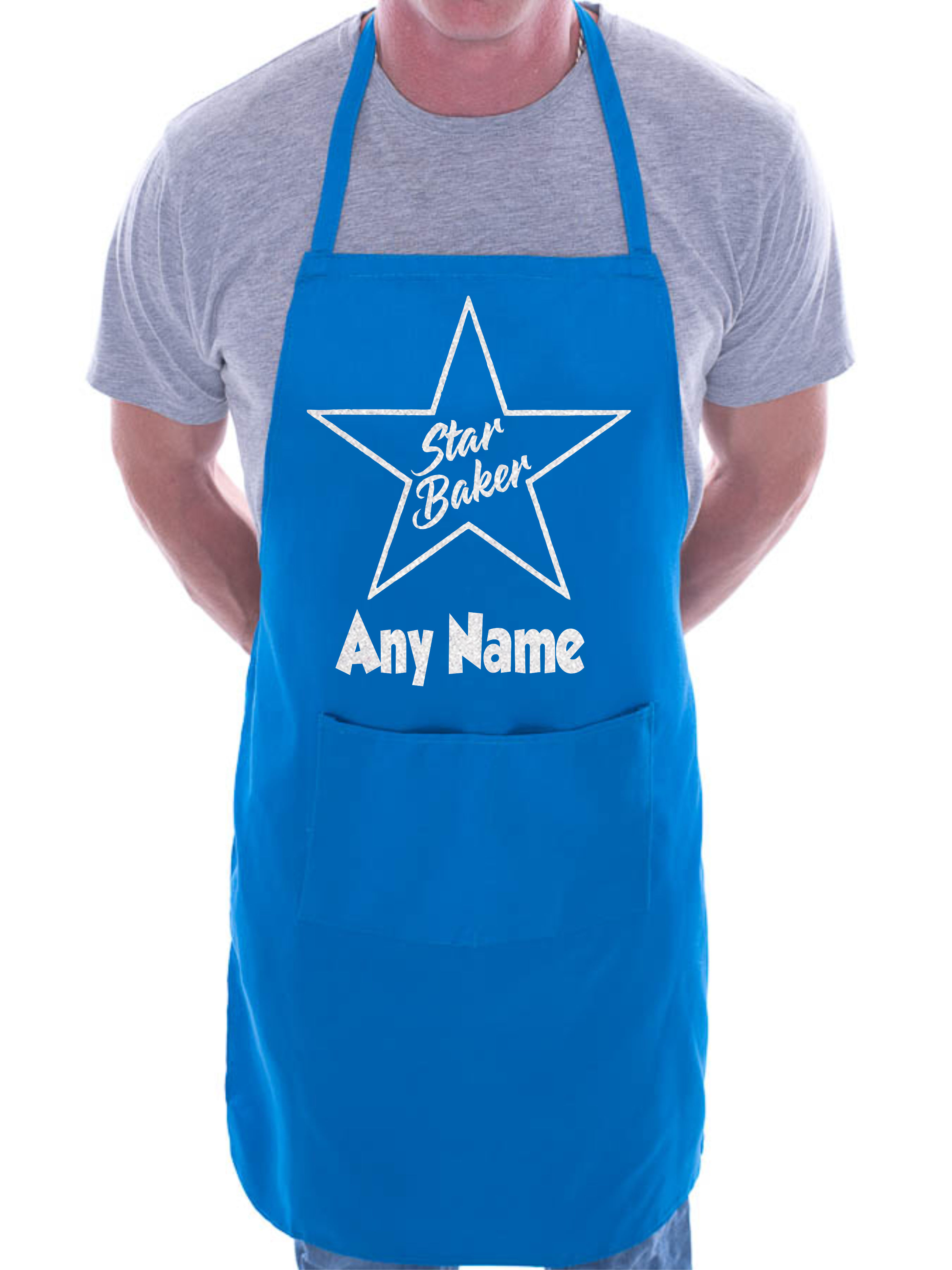 Delantal Star Baker Cualquier Nombre Aquí Regalo de Cumpleaños Adulto Divertido Barbacoa Personalizada - Imagen 6 de 8