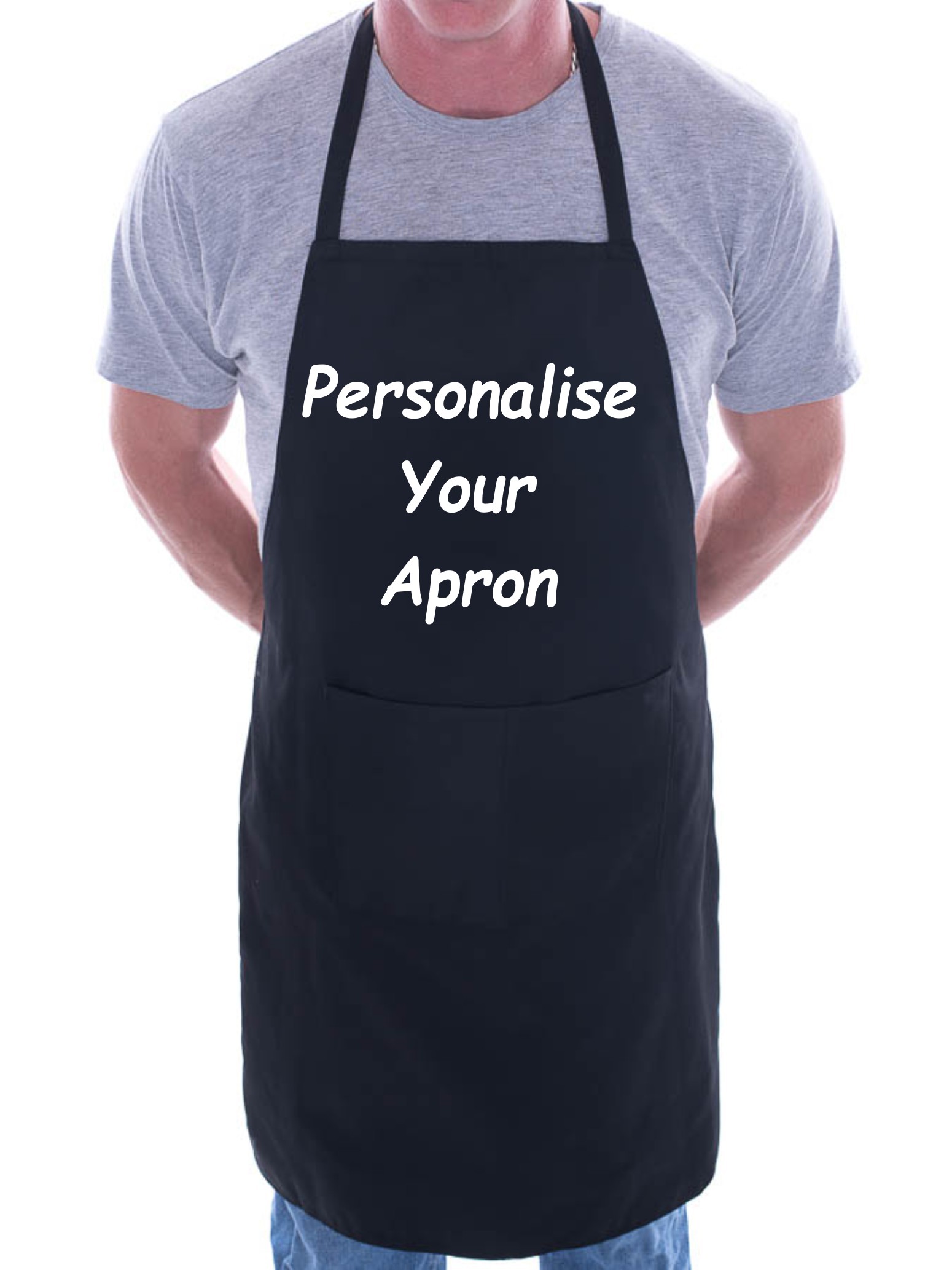 Personaliza tu propio delantal tu texto aquí cualquier palabra aquí cocina barbacoa - Imagen 2 de 8