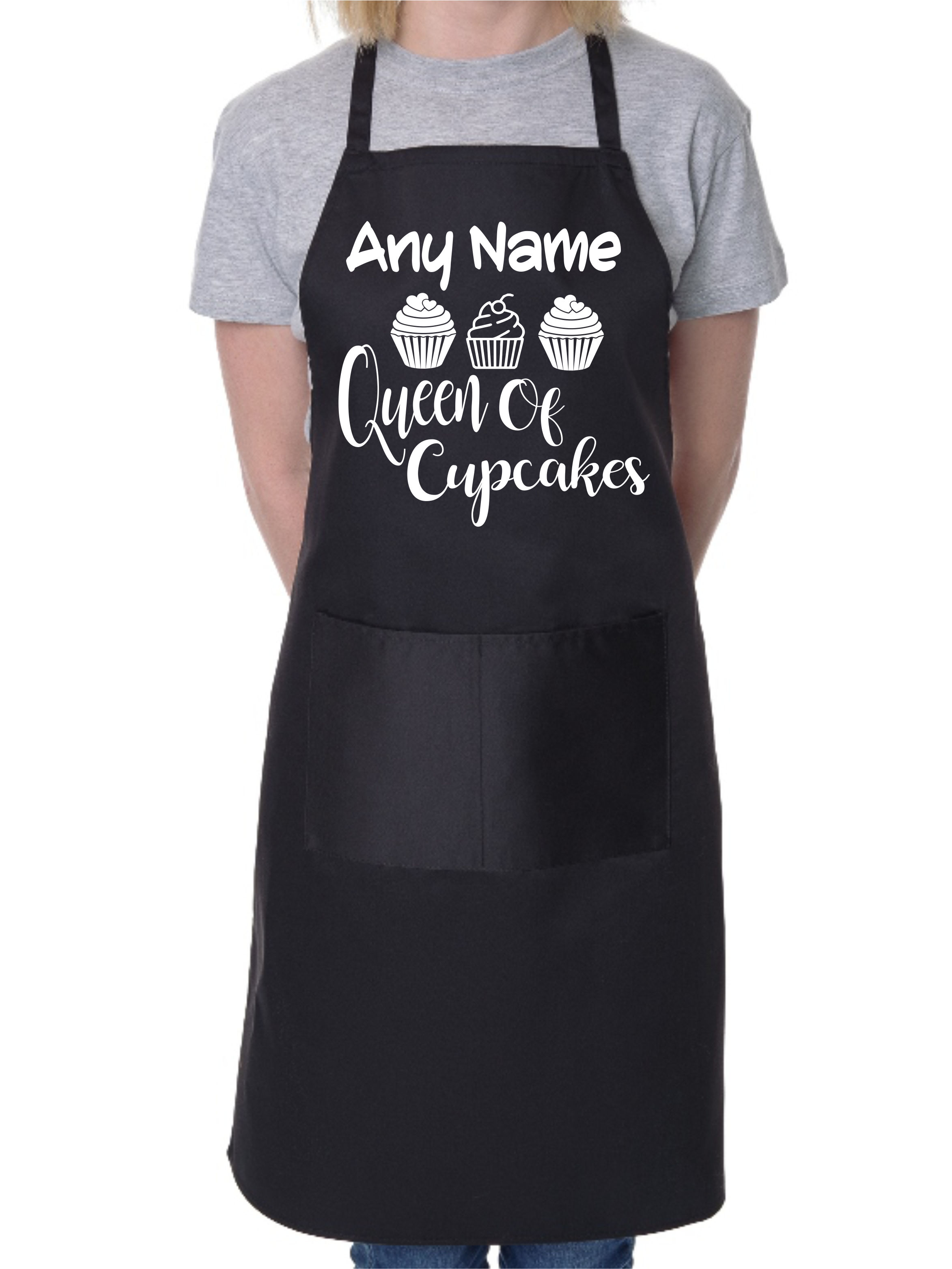Delantal Personalizado Queen Of Cupcakes Your Name Here Hornear Cocina - Imagen 2 de 8