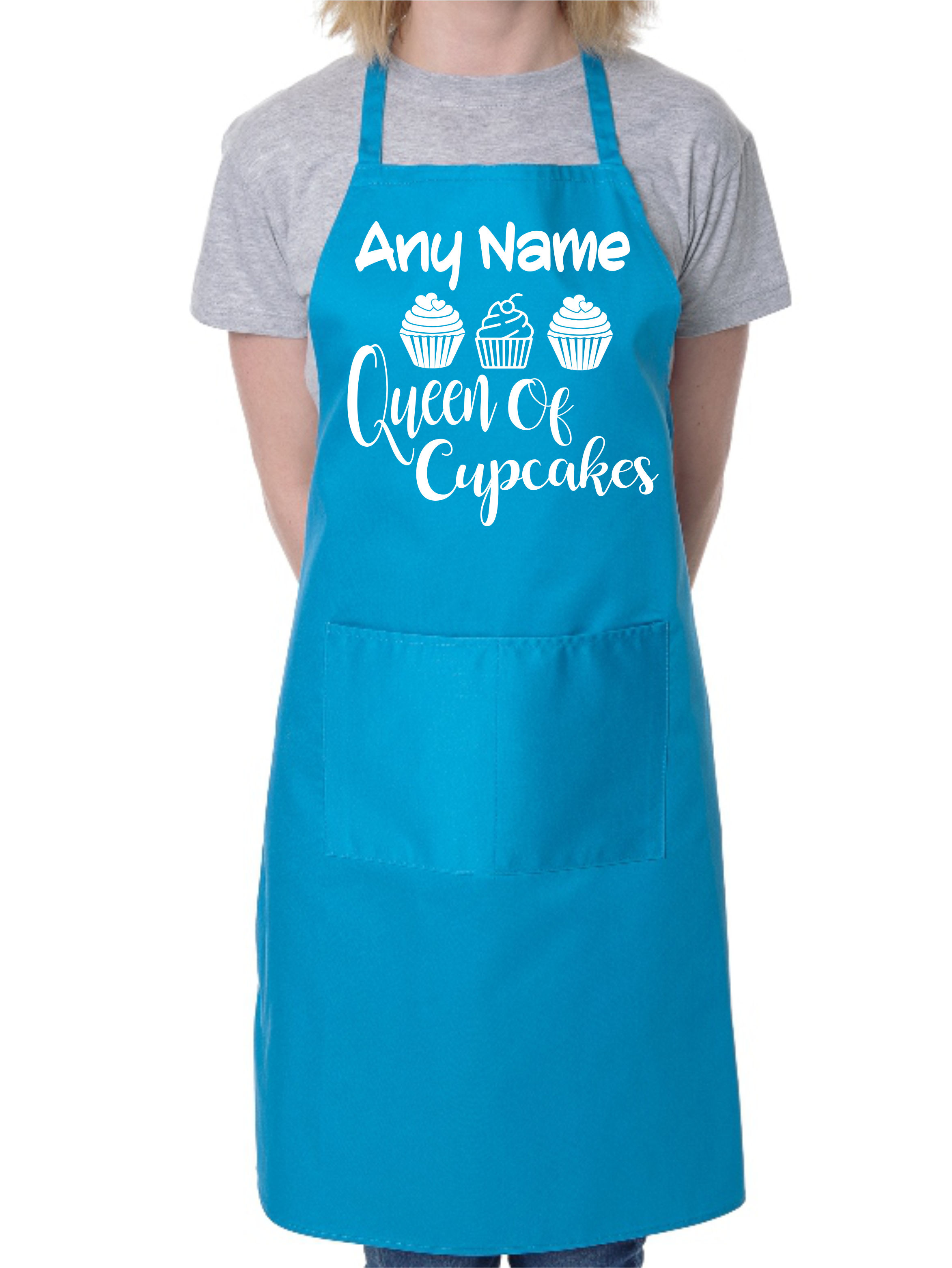 Delantal Personalizado Queen Of Cupcakes Your Name Here Hornear Cocina - Imagen 6 de 8