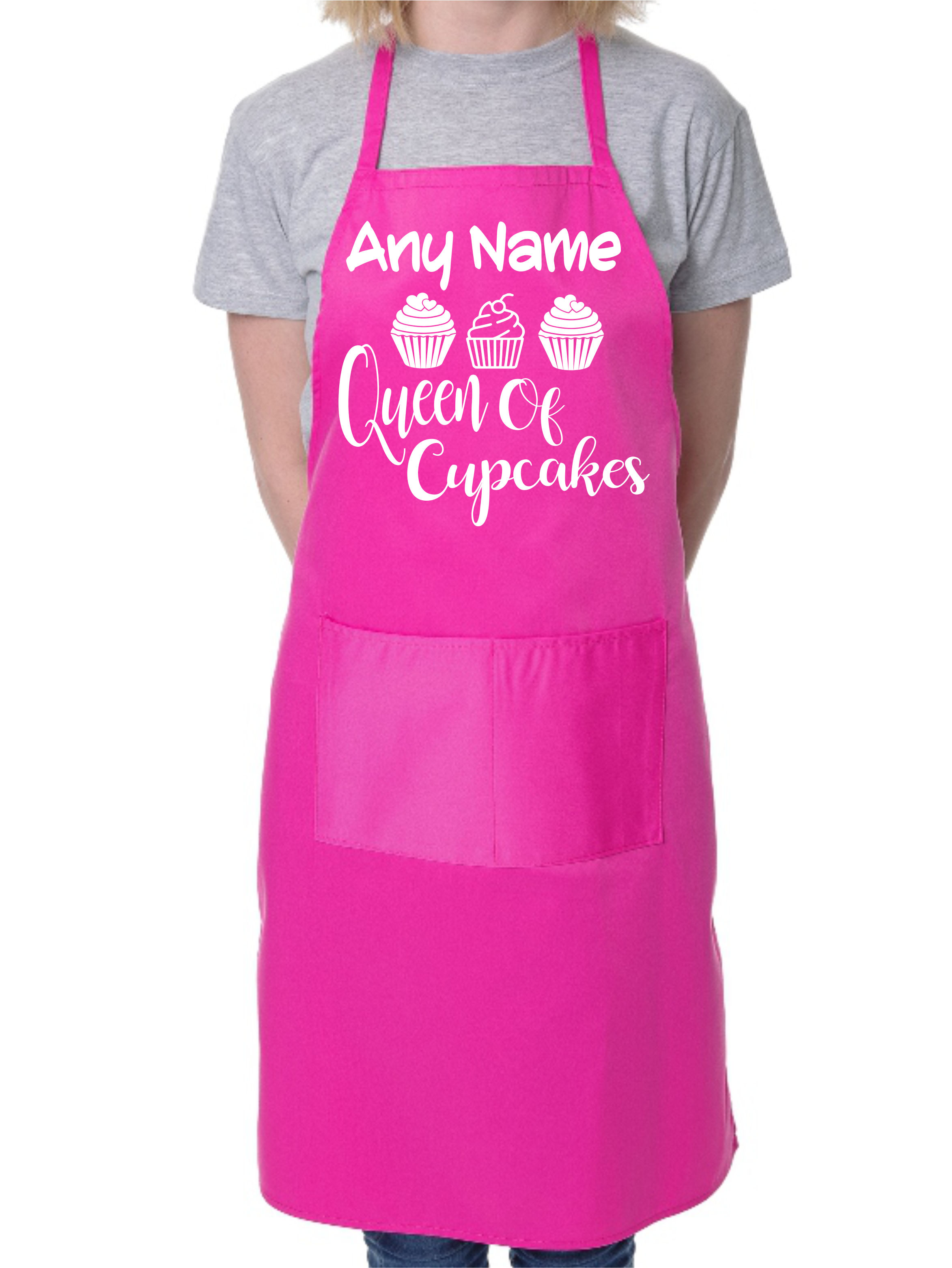 Delantal Personalizado Queen Of Cupcakes Your Name Here Hornear Cocina - Imagen 7 de 8