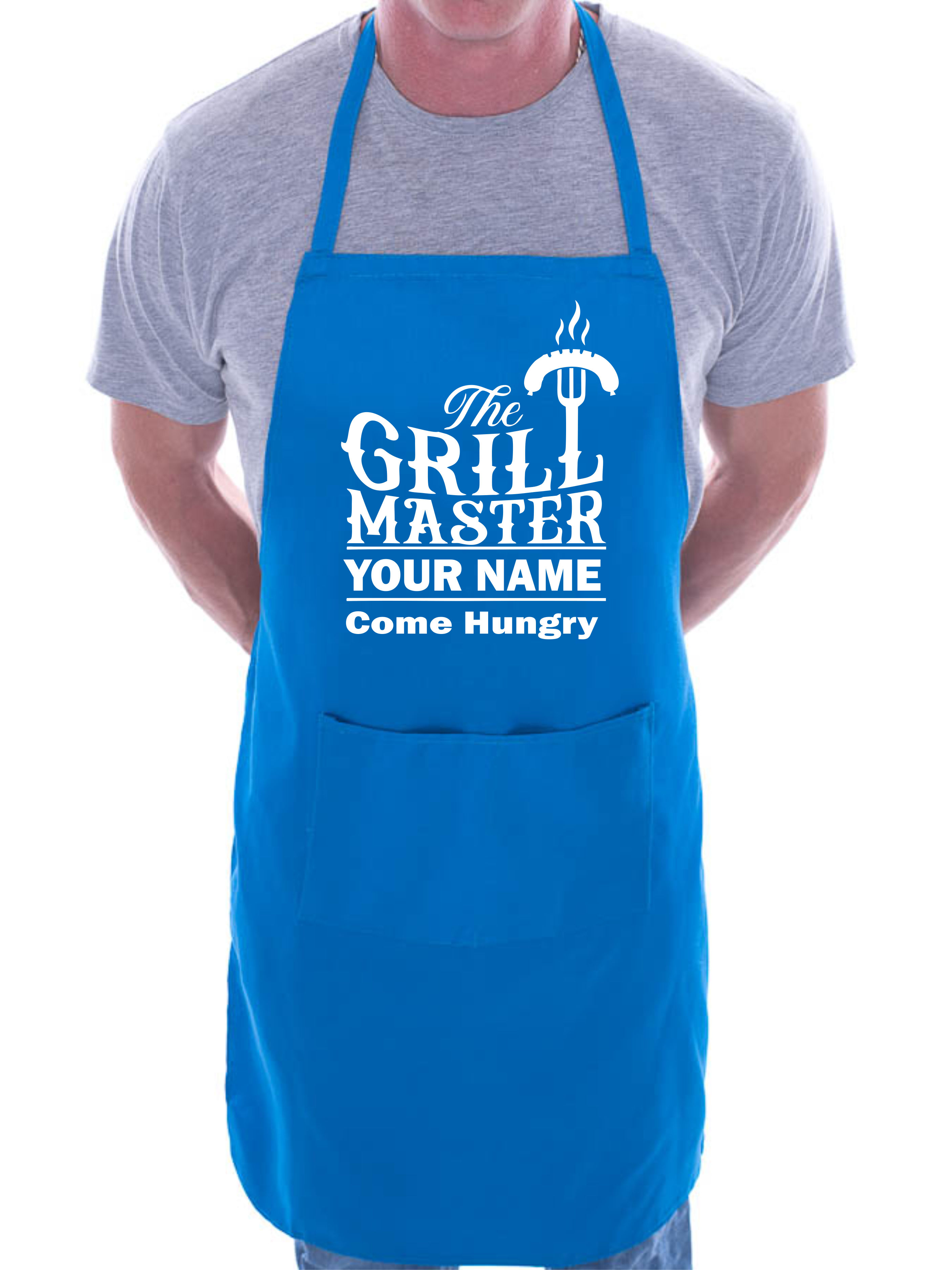 Delantal Personalizado The Grill Master Cualquier Nombre Día del Padre Cumpleaños Divertido Regalo - Imagen 2 de 4