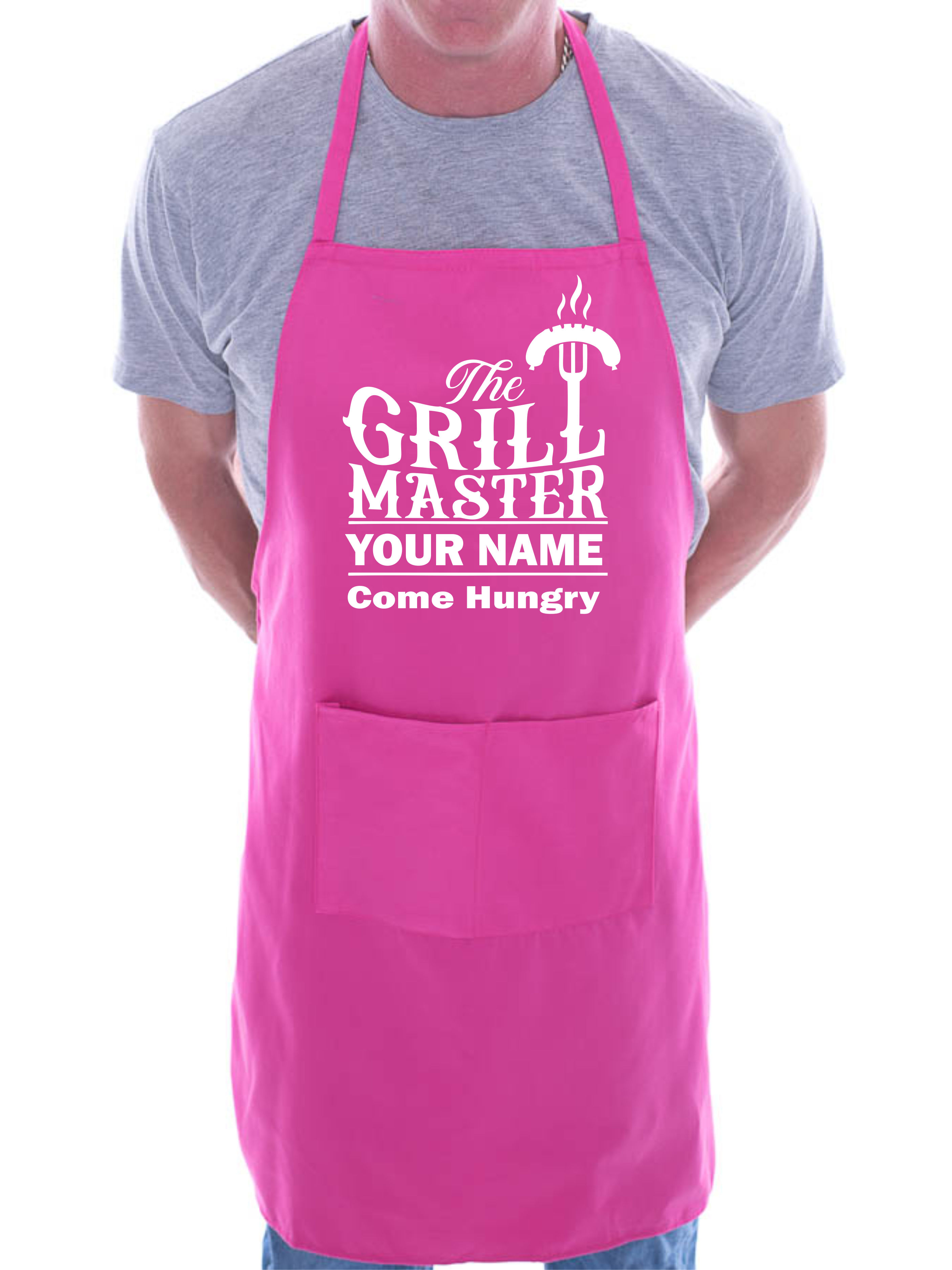 Delantal Personalizado The Grill Master Cualquier Nombre Día del Padre Cumpleaños Divertido Regalo - Imagen 3 de 4