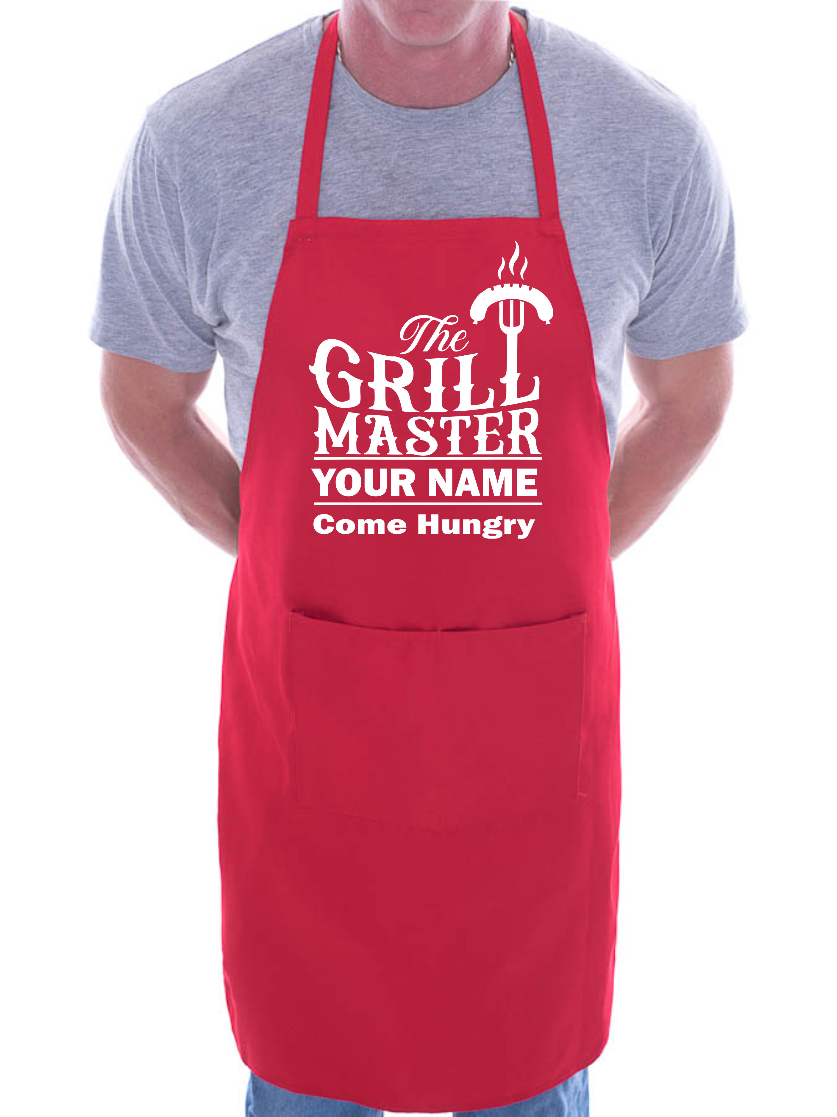 Delantal Personalizado The Grill Master Cualquier Nombre Día del Padre Cumpleaños Divertido Regalo - Imagen 4 de 4