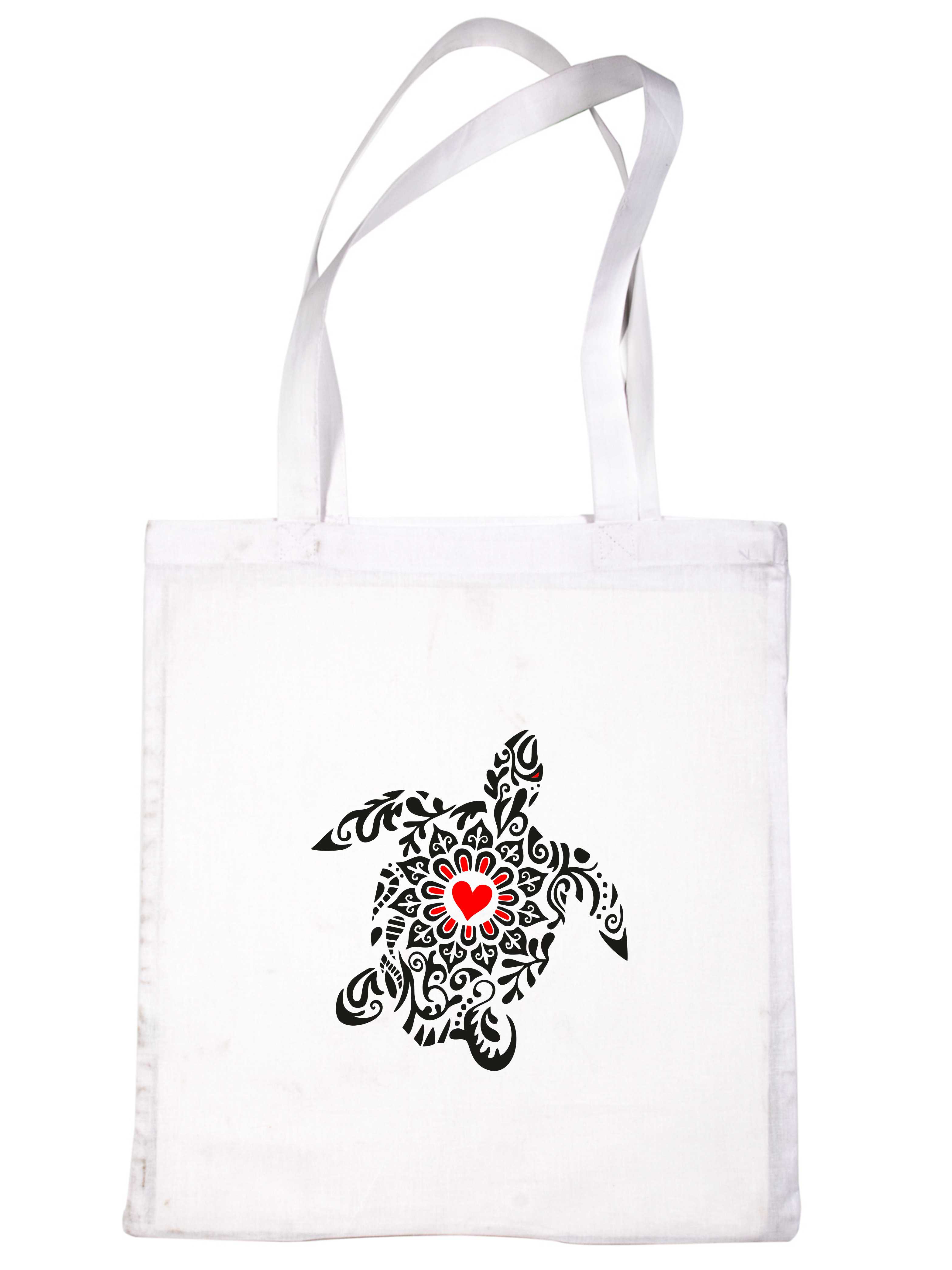 Meeresschildkröte Boho Tasche Mandala Geburtstag Damen Baumwolle Beuteltasche Shopper Natur - Bild 8 von 8