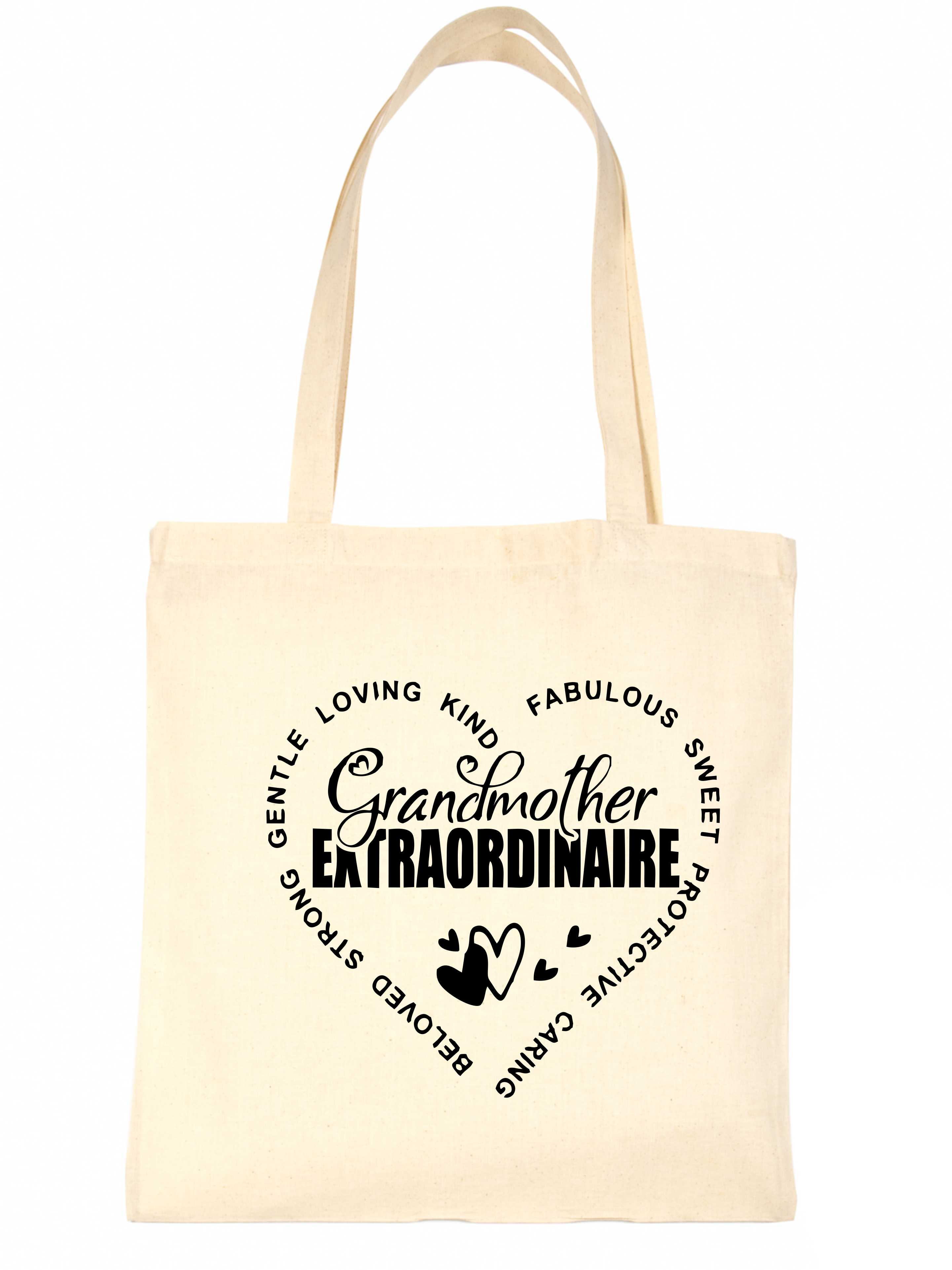 Print4U Grandmother Extraordinaire Tote Birthday Bag Reusable Shopping Bag - Picture 5 of 7