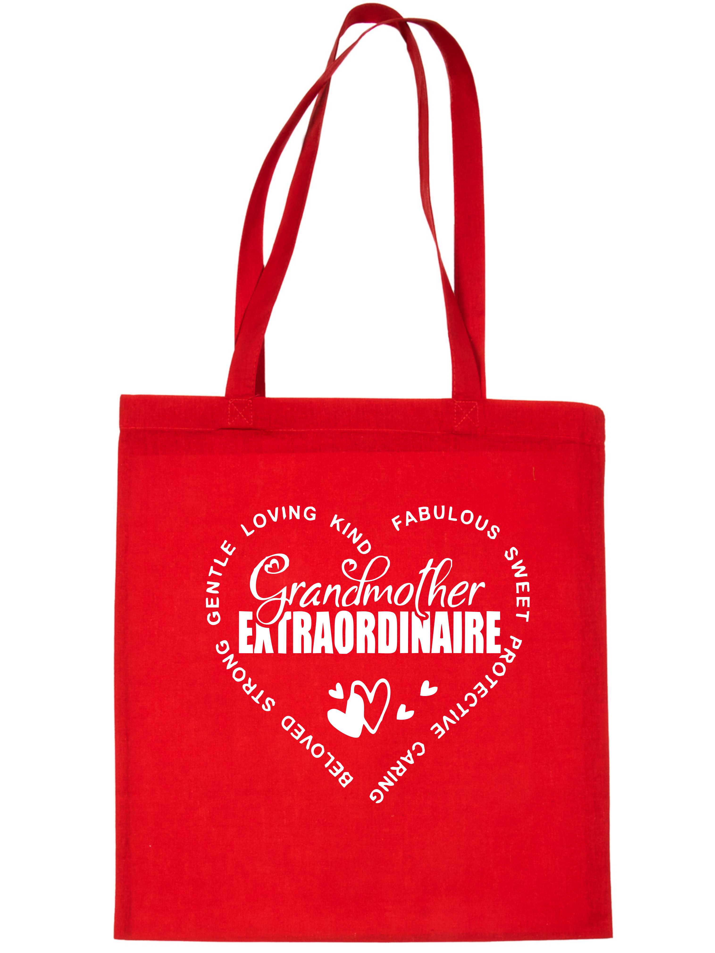 Print4U Grandmother Extraordinaire Tote Birthday Bag Reusable Shopping Bag - Picture 6 of 7