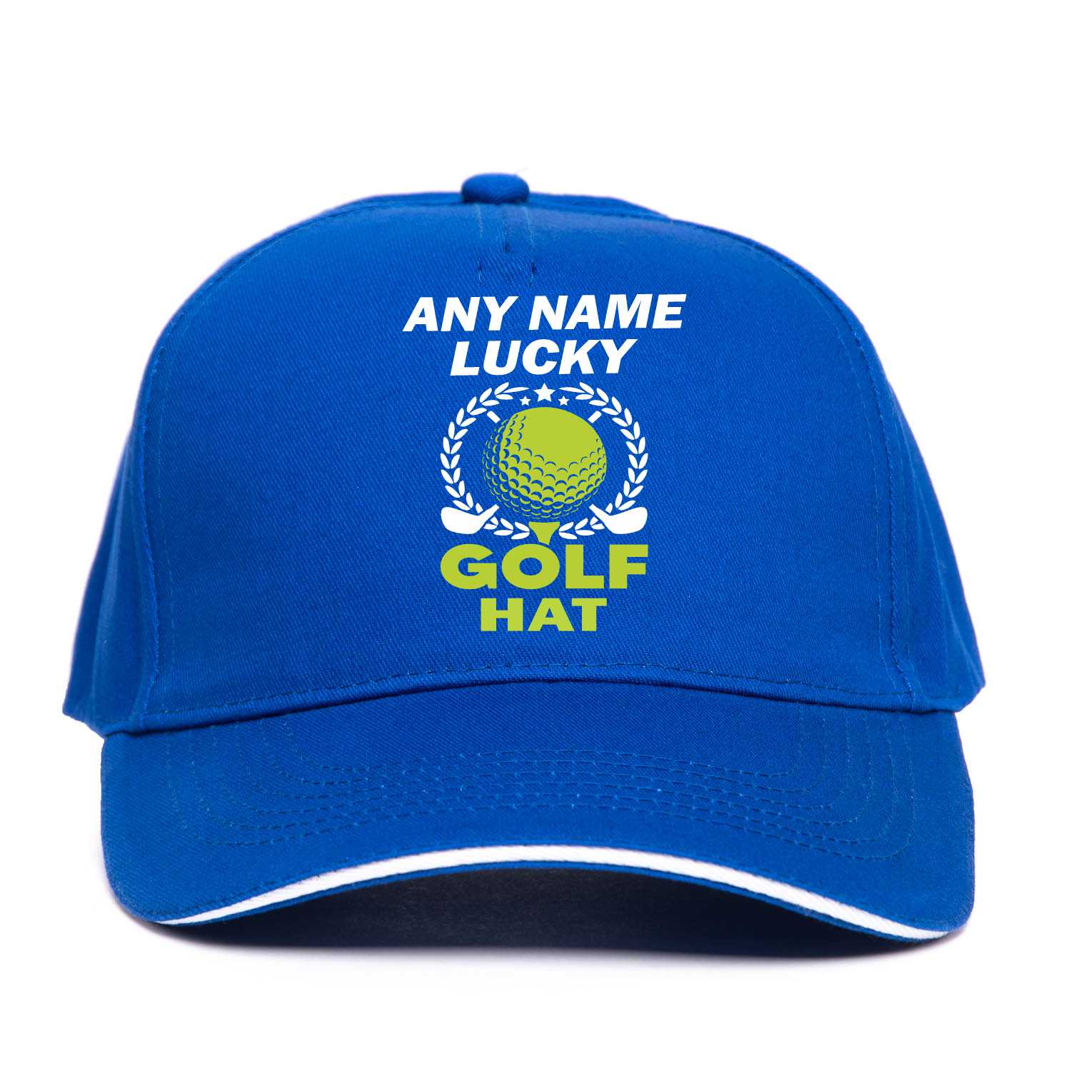 Lucky Golf Baseball Cap Personalise With Any Name Golfing Gift Men & Women - Picture 7 of 9
