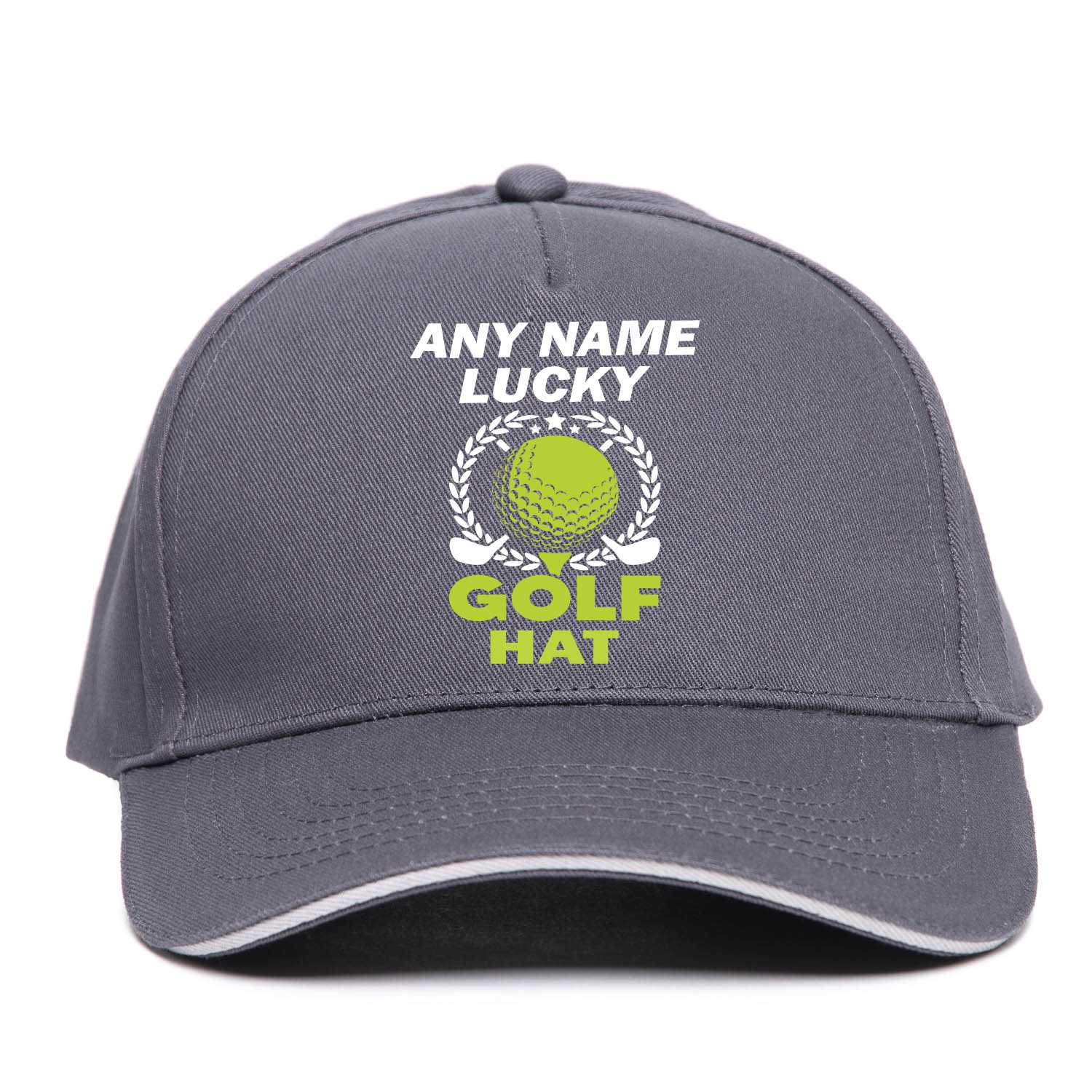 Lucky Golf Baseball Cap Personalise With Any Name Golfing Gift Men & Women - Picture 8 of 9