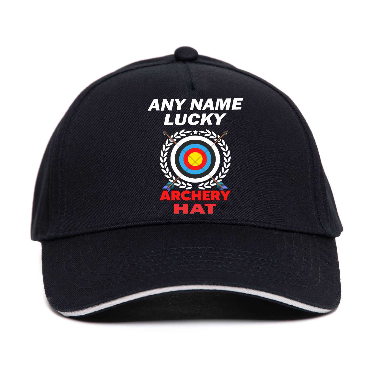 Lucky Archery Baseball Cap Personalise With Any Name Gift For Men & Women - Picture 2 of 9