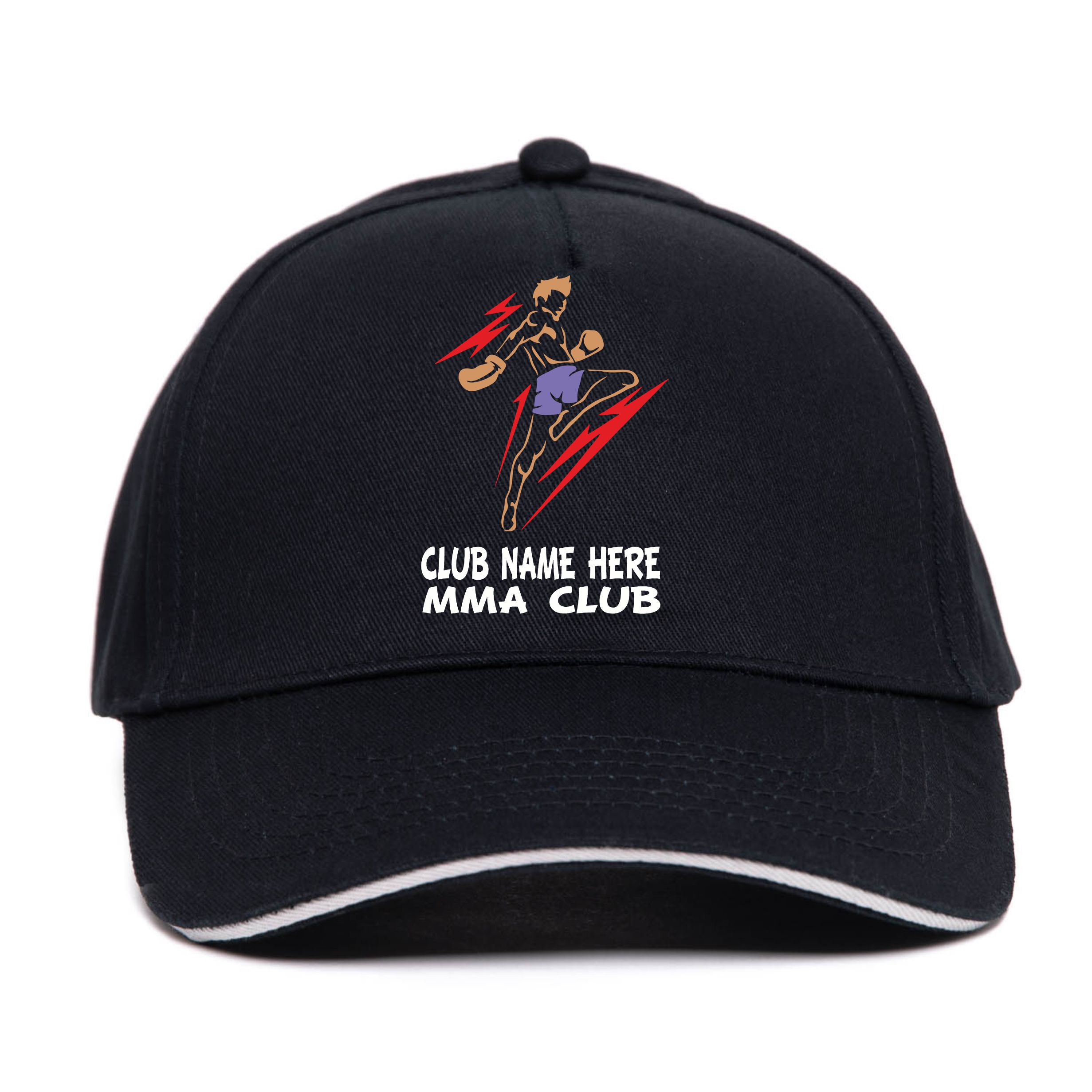 Baseballmütze MMA Kampfsport personalisieren mit Vereinsnamen Geschenk Unisex Mütze - Bild 2 von 9