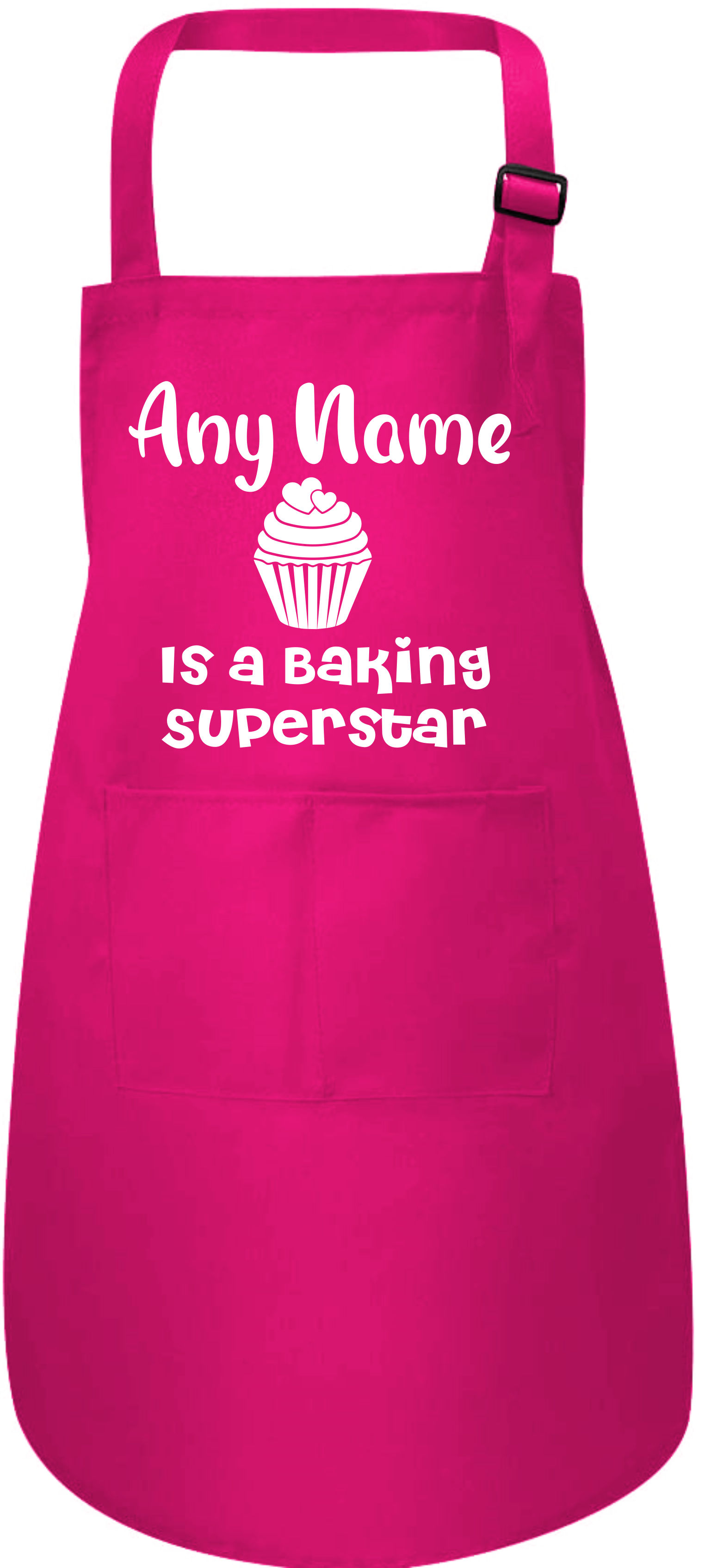 Personalised Kids Apron Baking Superstar Any Name Adjustable Straps - Picture 7 of 7