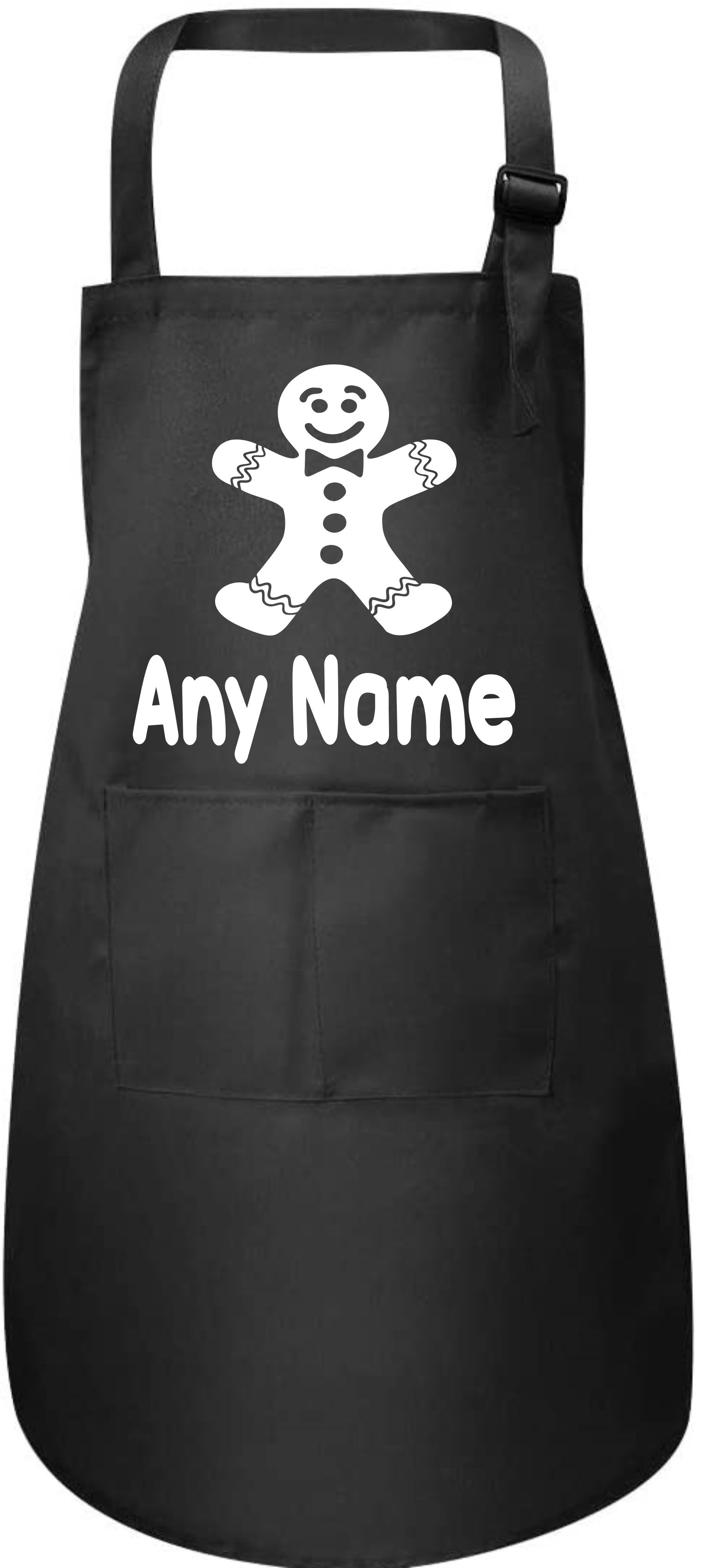 Gingerbread Man Personalised Kids Apron Any Name Cooking Baking - Picture 2 of 7