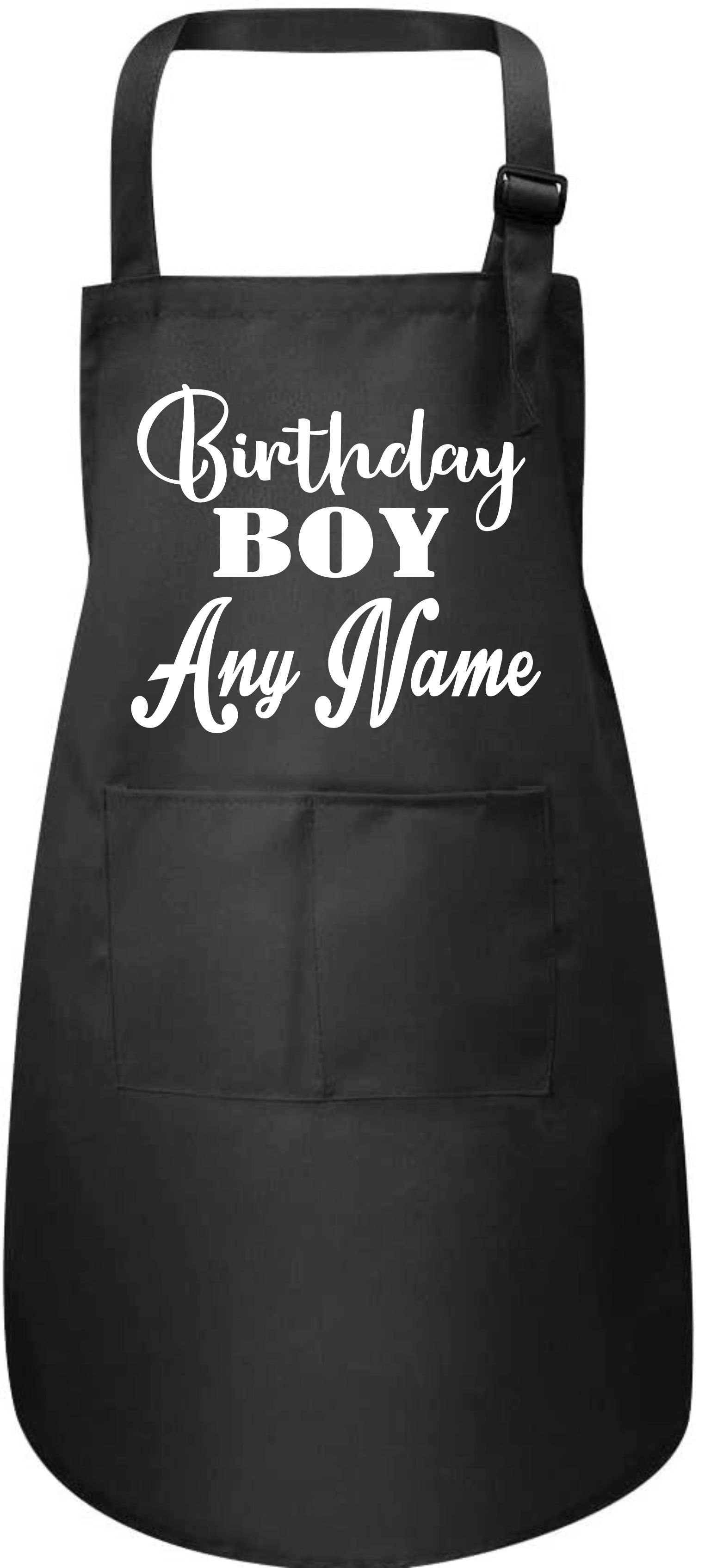 Birthday Boy Personalised Kids Apron Any Name Here Adjustable Straps - Picture 2 of 7