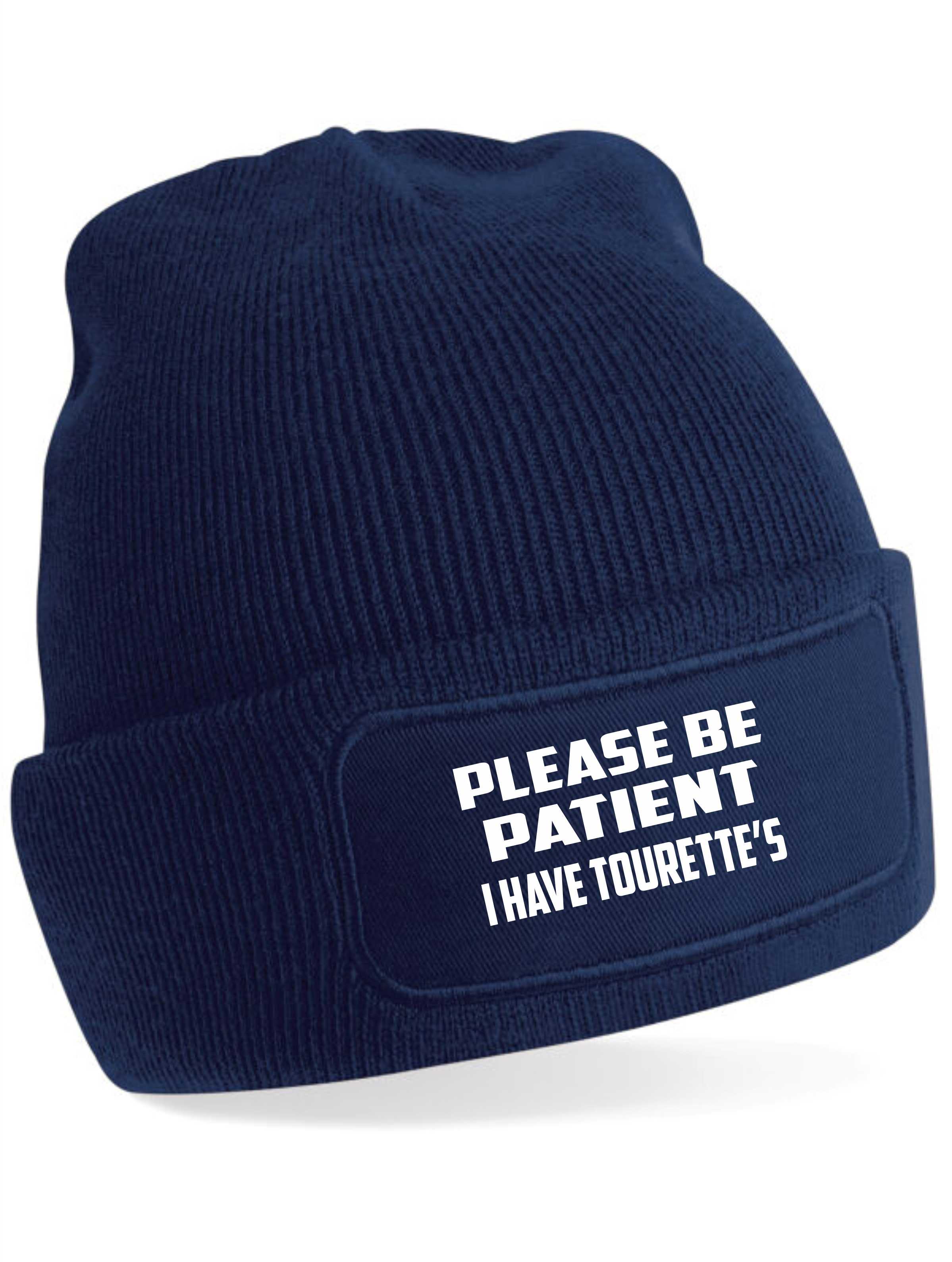 Be Patient I Have Tourettes Beanie Hat Mental Health Awareness Men & Ladies - Picture 7 of 11