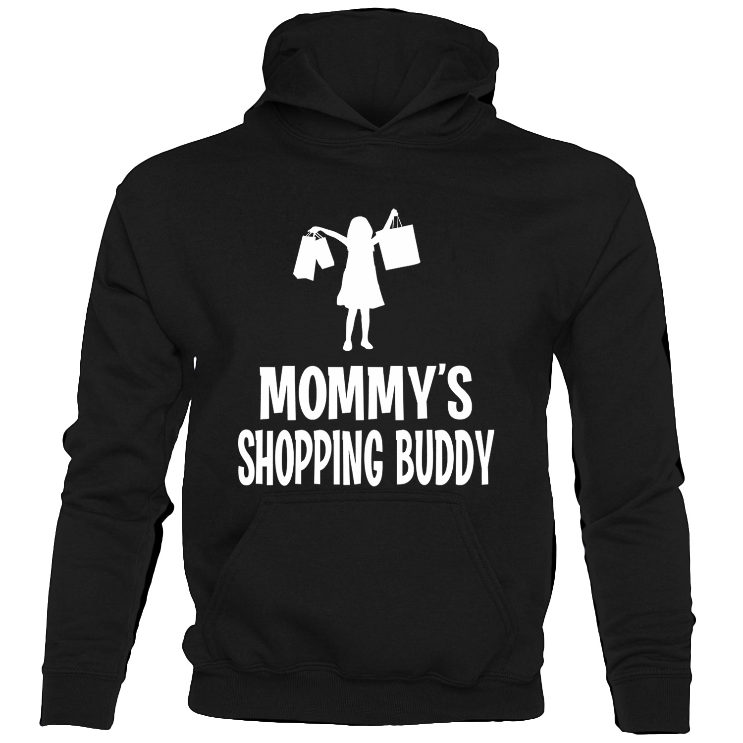 Mommy's Shopping Buddy Funny Girls Hoodie Hoody Birthday Gift For Girls - Picture 2 of 7