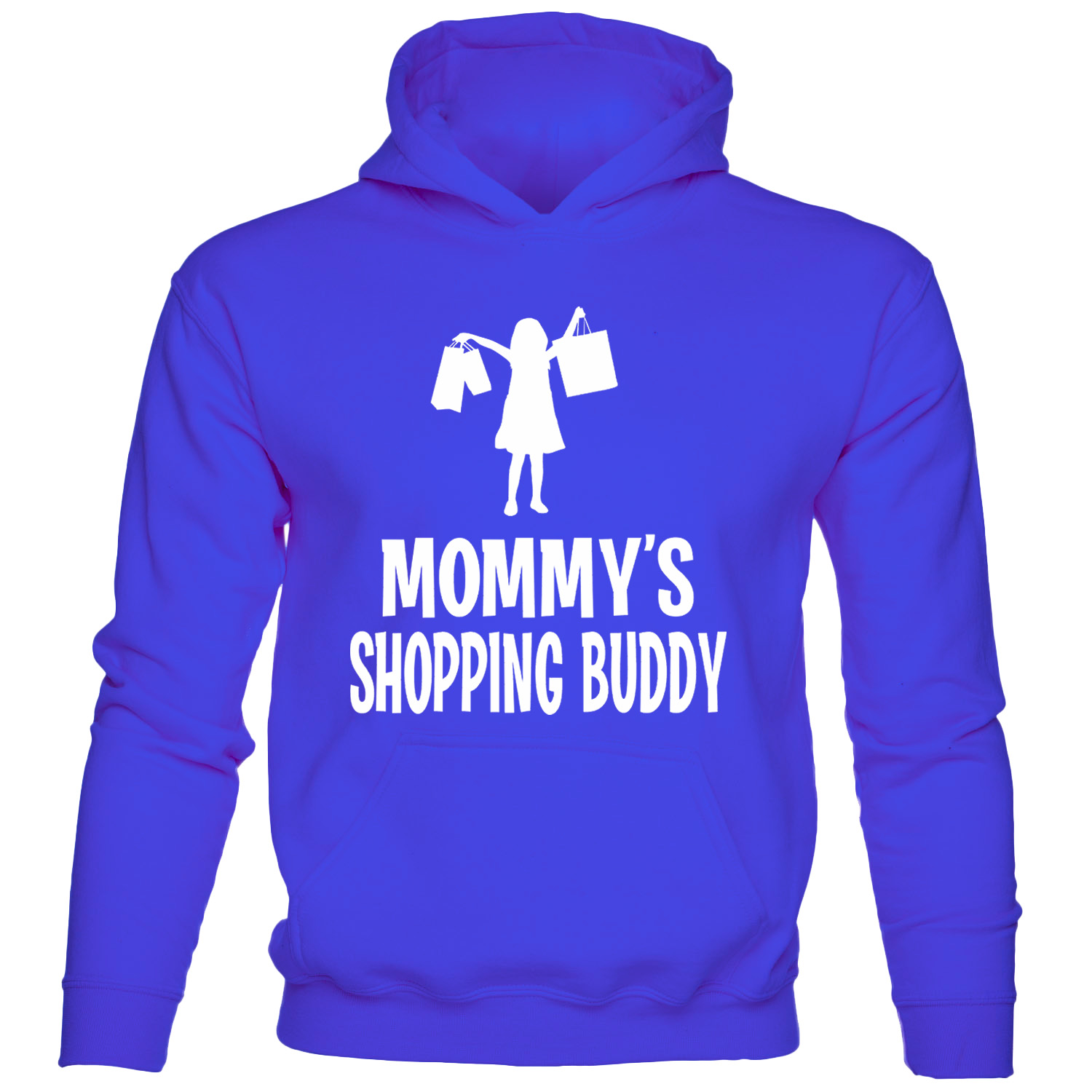 Mommy's Shopping Buddy Funny Girls Hoodie Hoody Birthday Gift For Girls - Picture 3 of 7