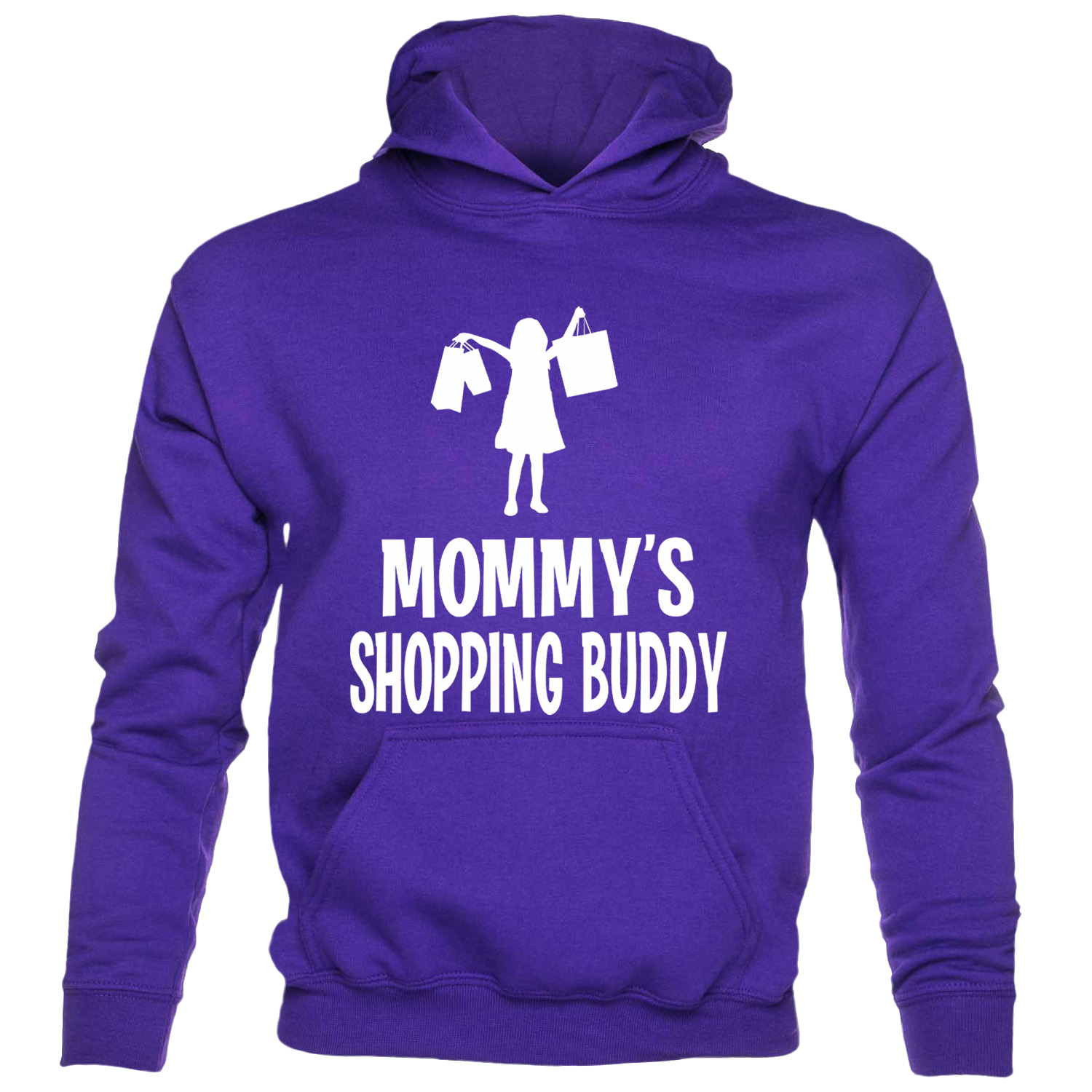 Mommy's Shopping Buddy Funny Girls Hoodie Hoody Birthday Gift For Girls - Picture 6 of 7