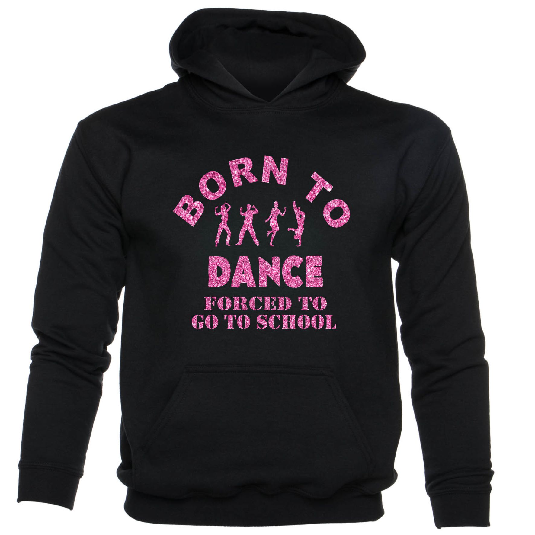 Born To Dance Forced To Go To School Funny Girls Kids Hoodie - Picture 2 of 7