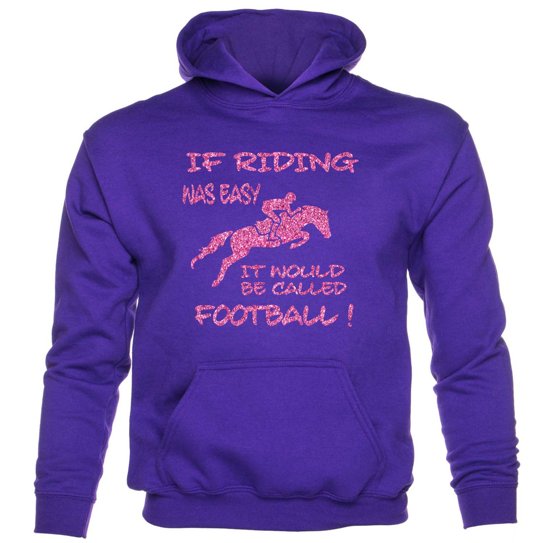 If Horse Riding Was Easy Be Football Birthday Girls Funny Kids Hoodie - Picture 6 of 7