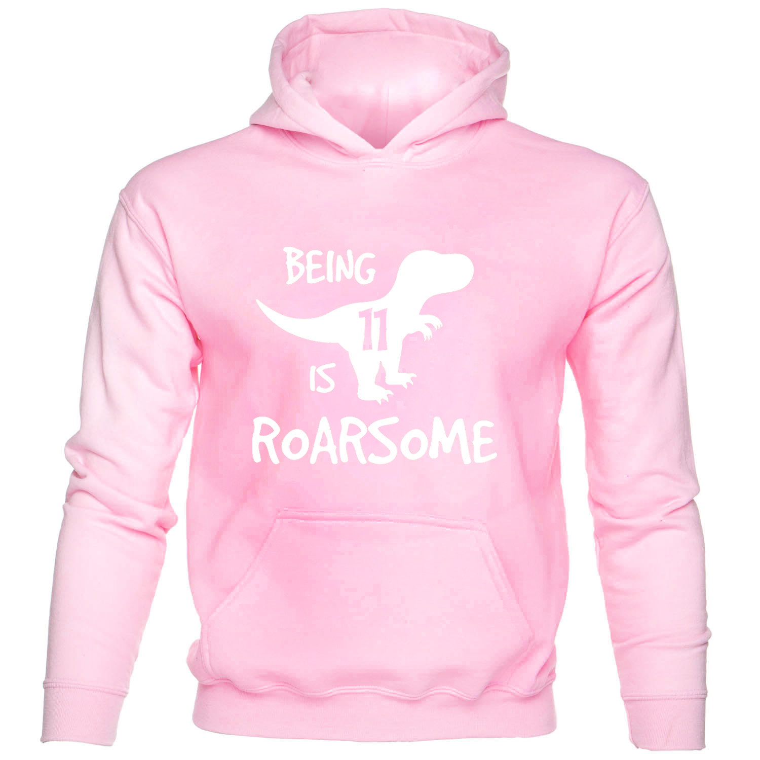 Dinosaur Roarsome Happy Birthday 11 Today 11th Birthday Gift Funny Kids Hoodie - Picture 5 of 7