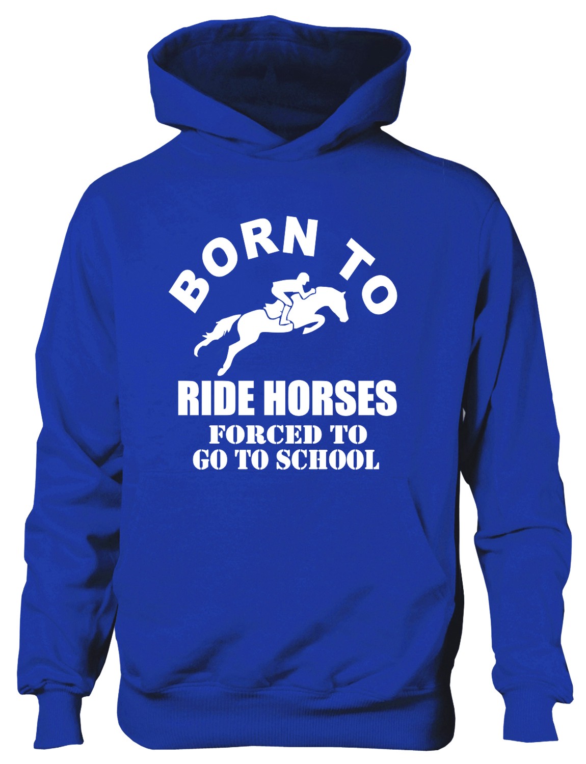 Born To Ride Horses Pony Birthday Funny Present Kids Hoodie Ages 1-13 Yrs - Picture 3 of 7