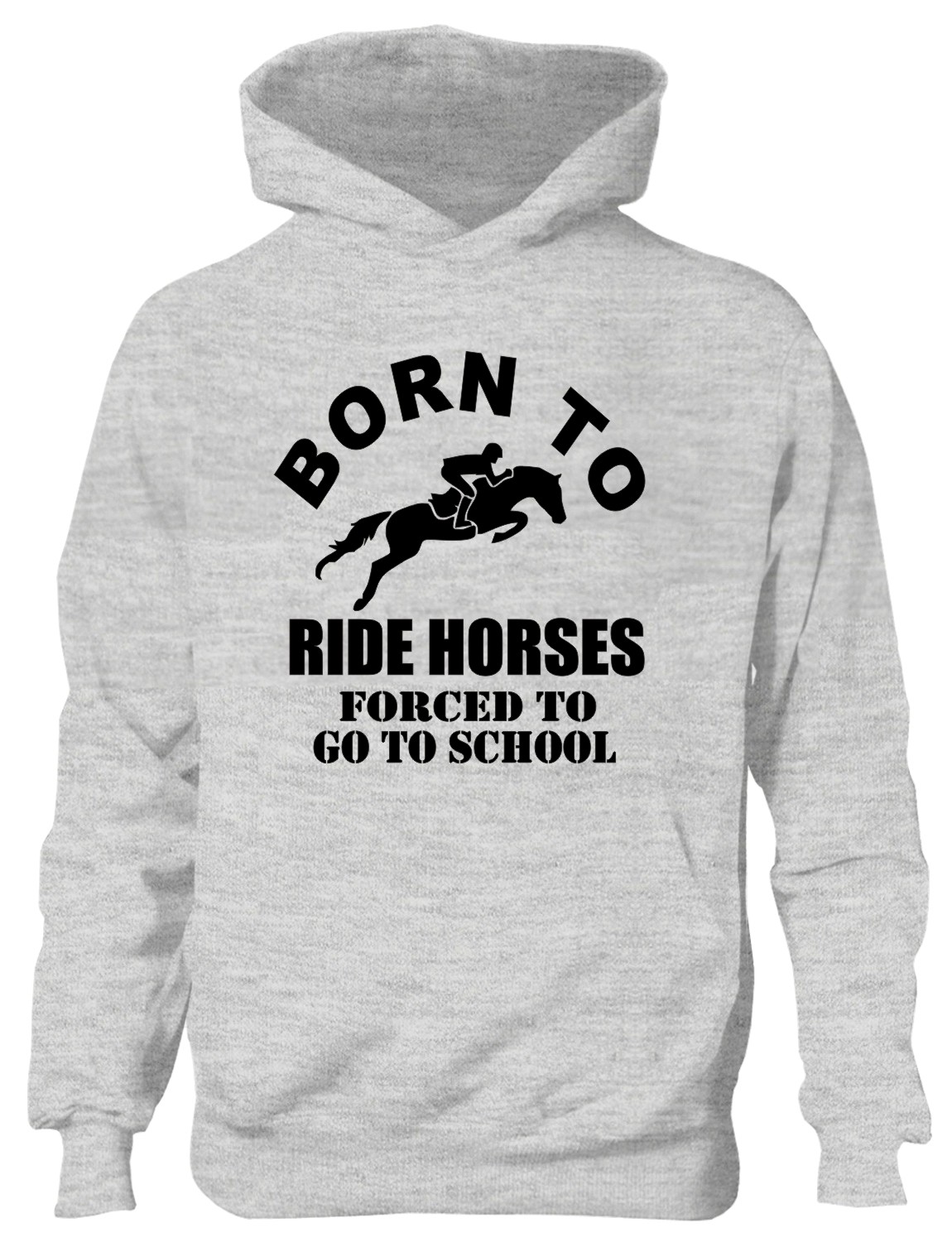 Born To Ride Horses Pony Birthday Funny Present Kids Hoodie Ages 1-13 Yrs - Picture 4 of 7