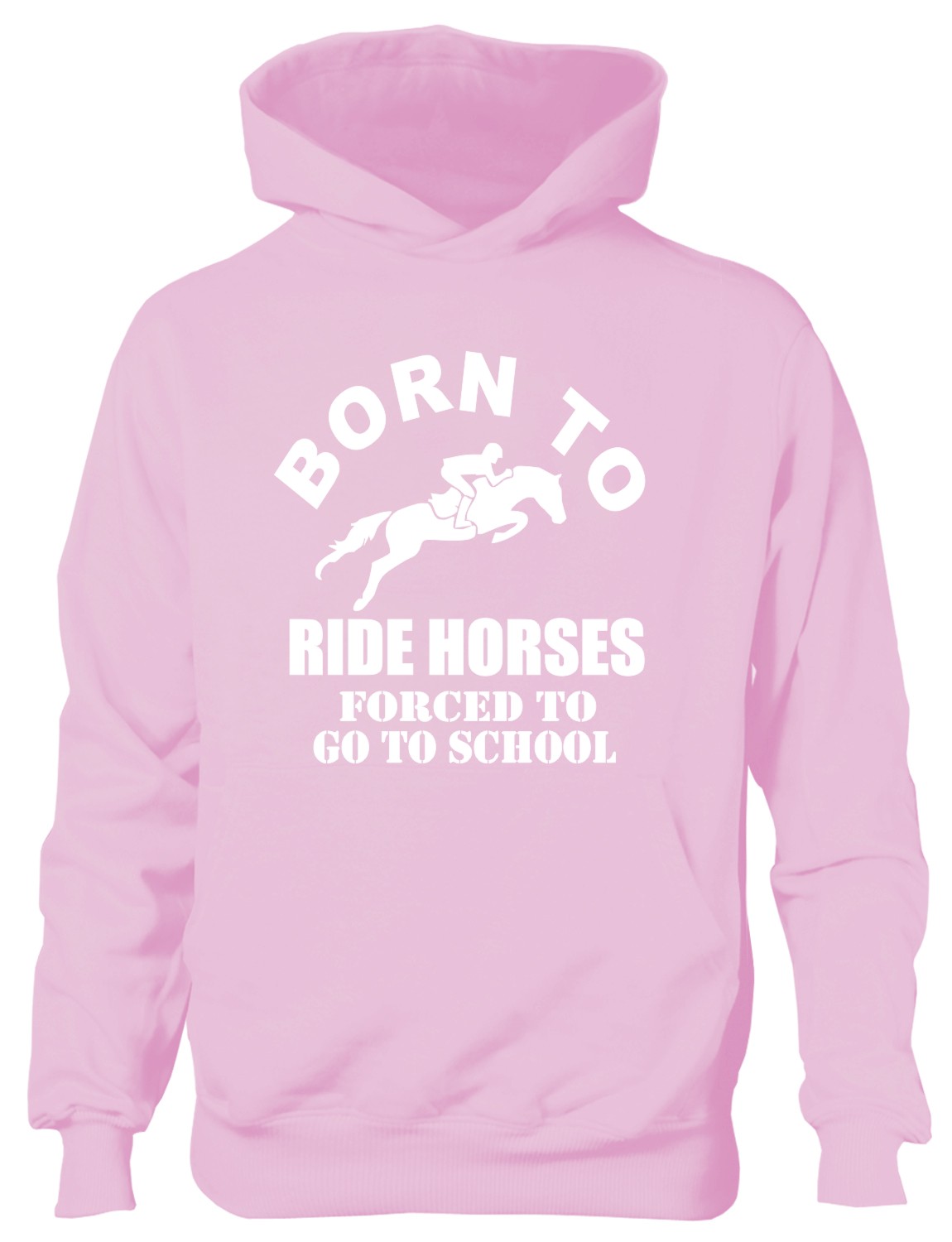 Born To Ride Horses Pony Birthday Funny Present Kids Hoodie Ages 1-13 Yrs - Picture 5 of 7
