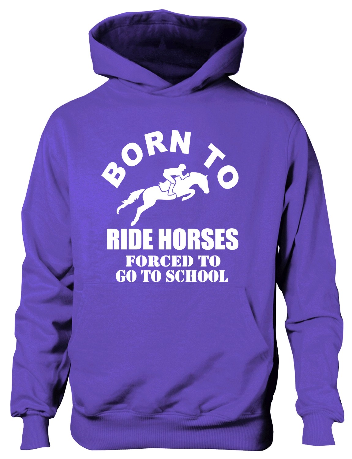 Born To Ride Horses Pony Birthday Funny Present Kids Hoodie Ages 1-13 Yrs - Picture 6 of 7
