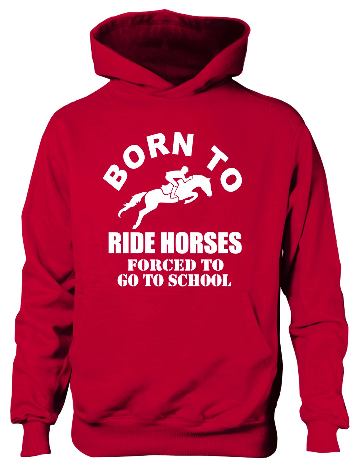 Born To Ride Horses Pony Birthday Funny Present Kids Hoodie Ages 1-13 Yrs - Picture 7 of 7