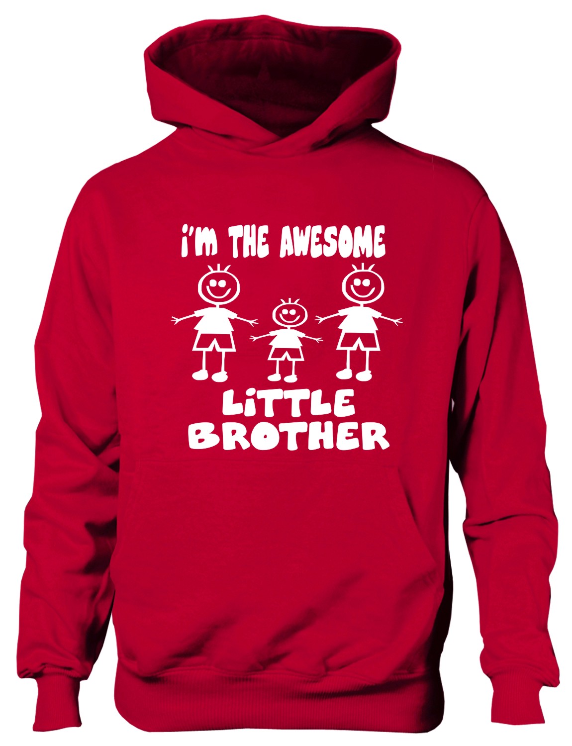 Impresionante Sudadera con Capucha Pequeño Hermano de 2 Grandes Hermanos Cumpleaños Niños Edades 1-13 Años - Imagen 7 de 7