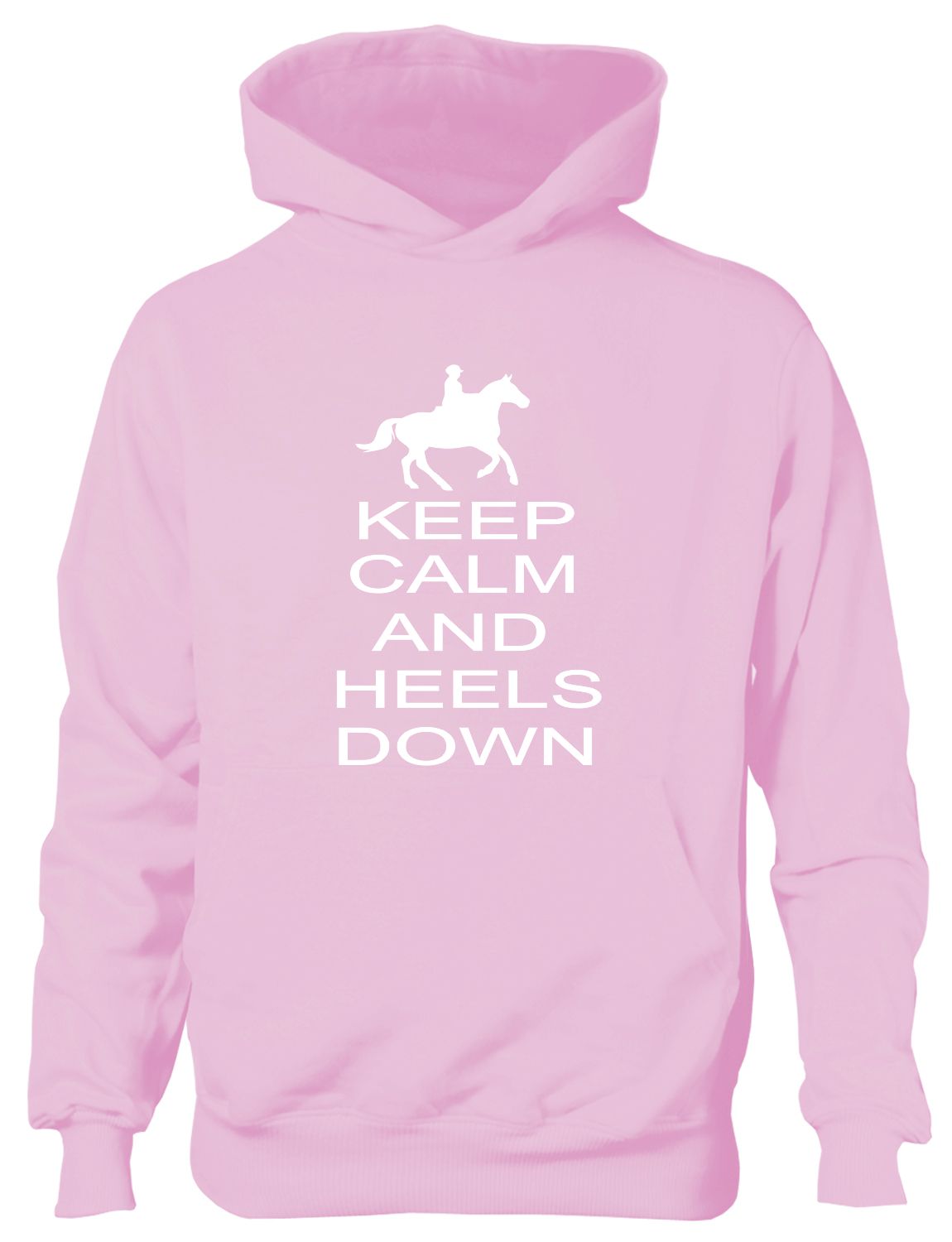 Keep Calm Heels Down Funny Horse Riding Funny Pony Kids Hoodie Ages 1-13 Yrs - Picture 5 of 7