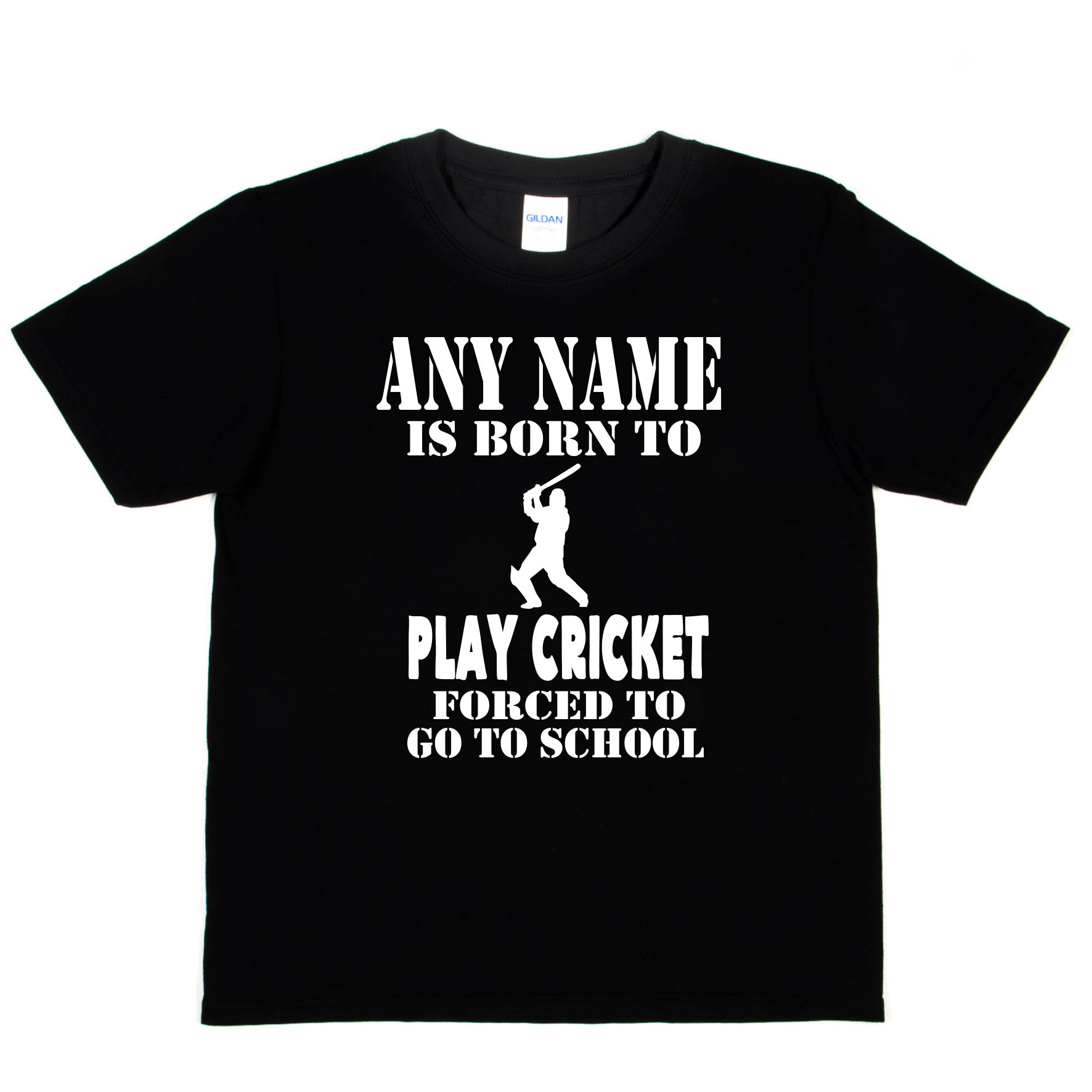 Personalisiertes Kinder T-Shirt Born To Play Cricket Geburtstag Geschenk beliebiger Name - Bild 2 von 8