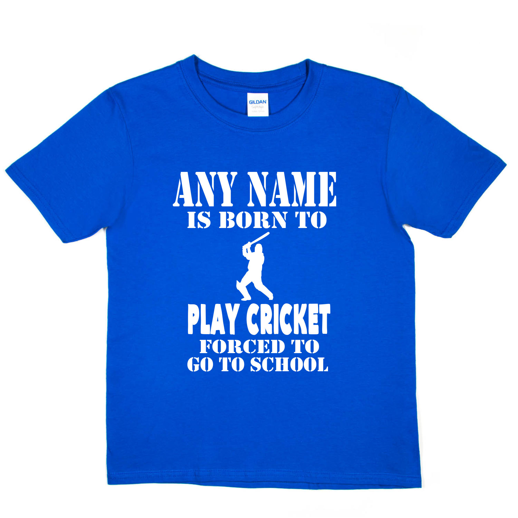 Personalisiertes Kinder T-Shirt Born To Play Cricket Geburtstag Geschenk beliebiger Name - Bild 3 von 8