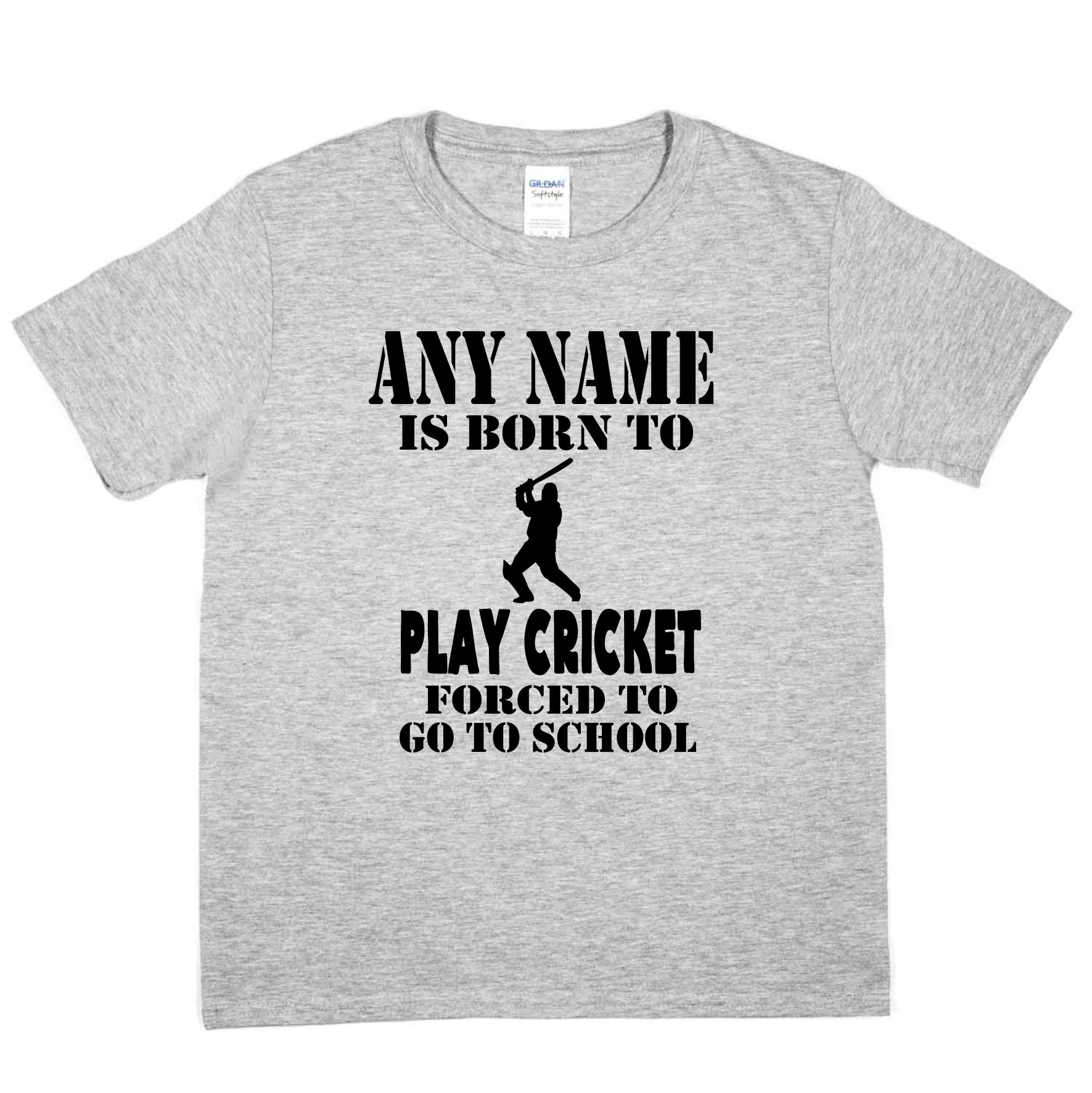 Personalisiertes Kinder T-Shirt Born To Play Cricket Geburtstag Geschenk beliebiger Name - Bild 4 von 8