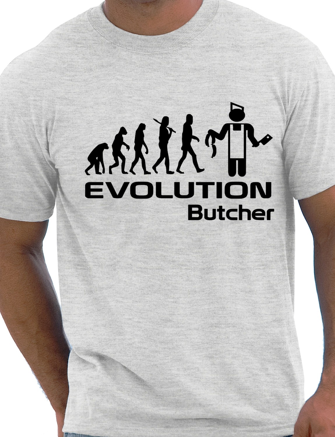 Evolution Of A Butcher Job Work Unisex T-Shirt Size S-XXL