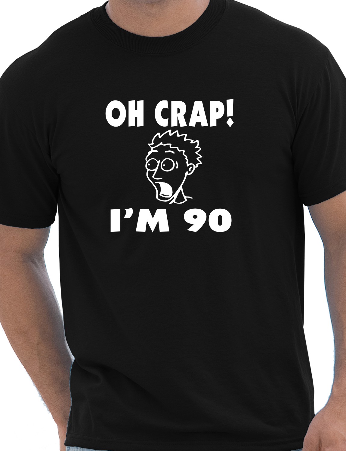 Oh Crap 90th Birthday Present Funny Mens Gift T-Shirt Size S-XXL