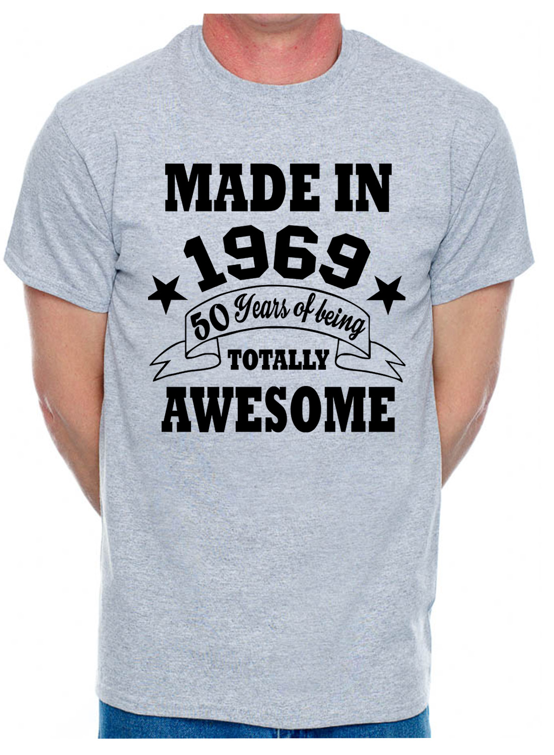 50th Birthday Present Born in 1966 Mens 50th Gift Mens T Shirt Size S ...