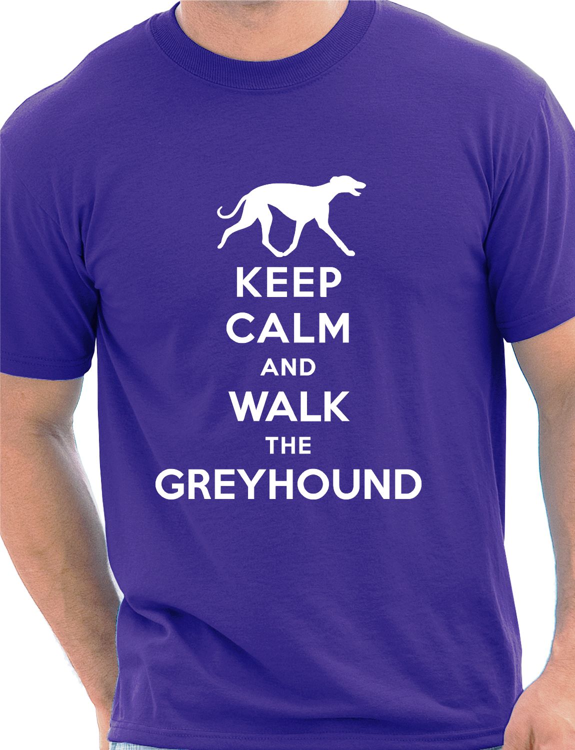 Keep Calm Walk Greyhound Dog Lovers Gift Mens T-Shirt Size S-XXL
